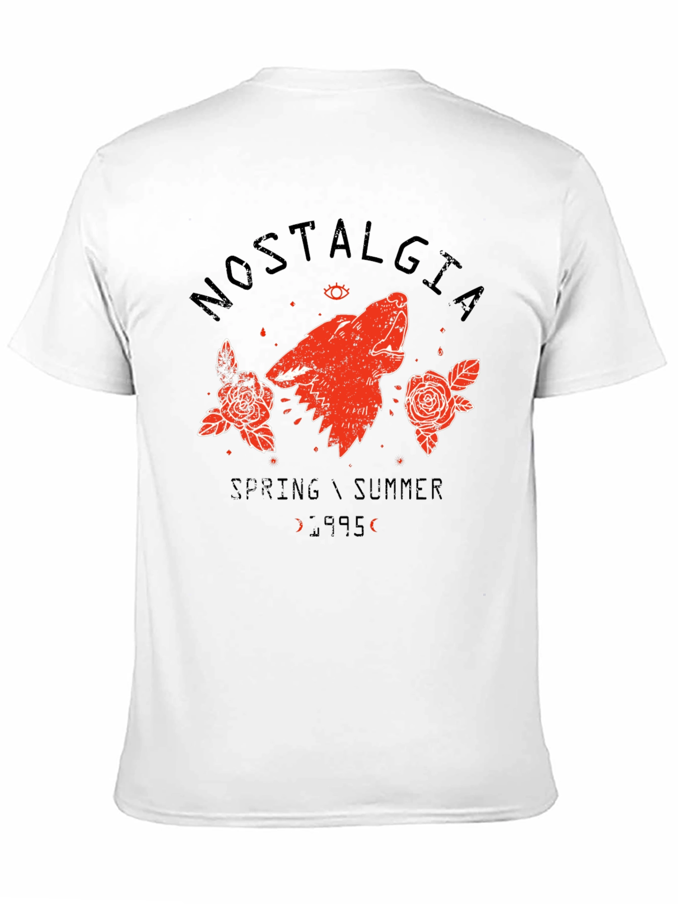 Nostalgia 95 Wolf Graphic Black T-Shirt