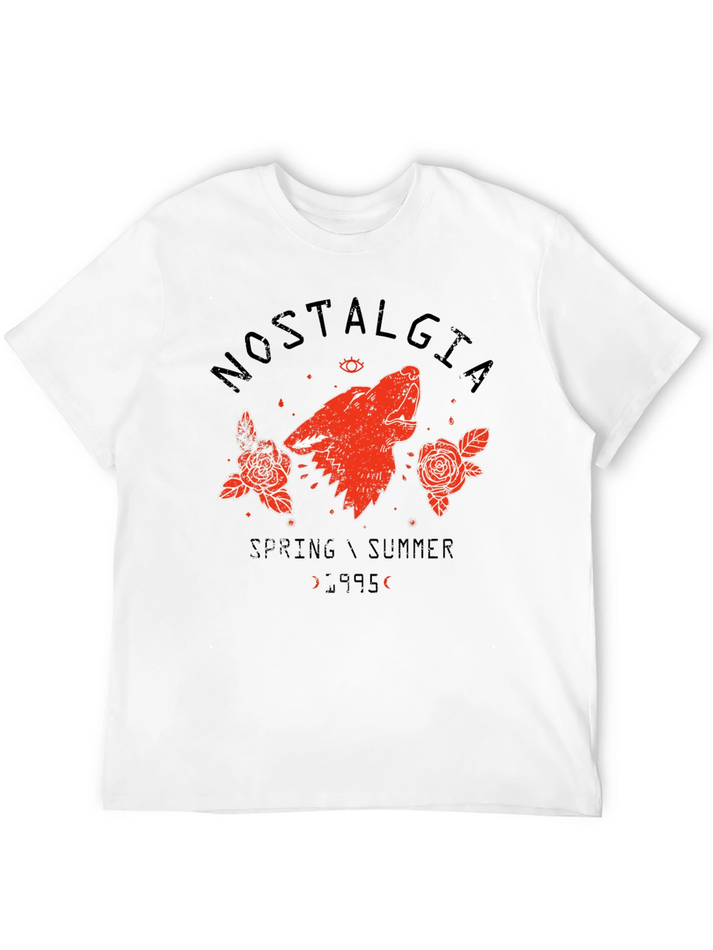 Nostalgia 95 Wolf Graphic Black T-Shirt