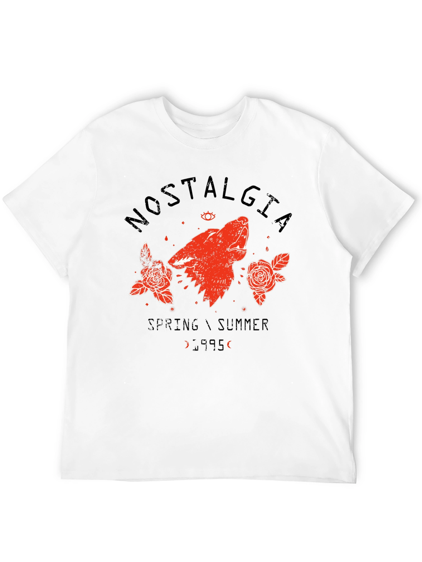 Nostalgia 95 Wolf Graphic Black T-Shirt