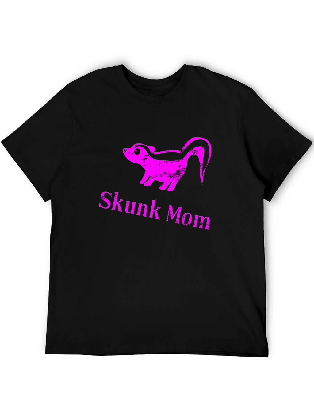 Skunk Mom Graphic T-Shirt - Black