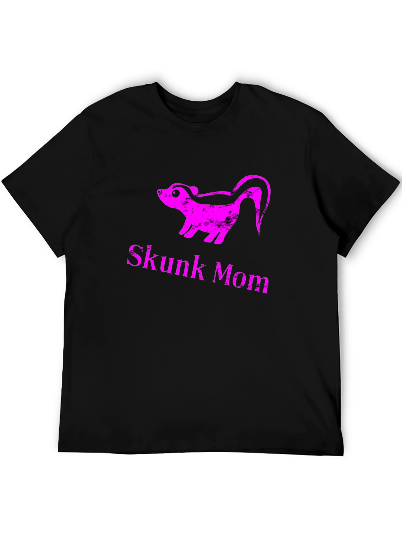 Skunk Mom Graphic T-Shirt - Black