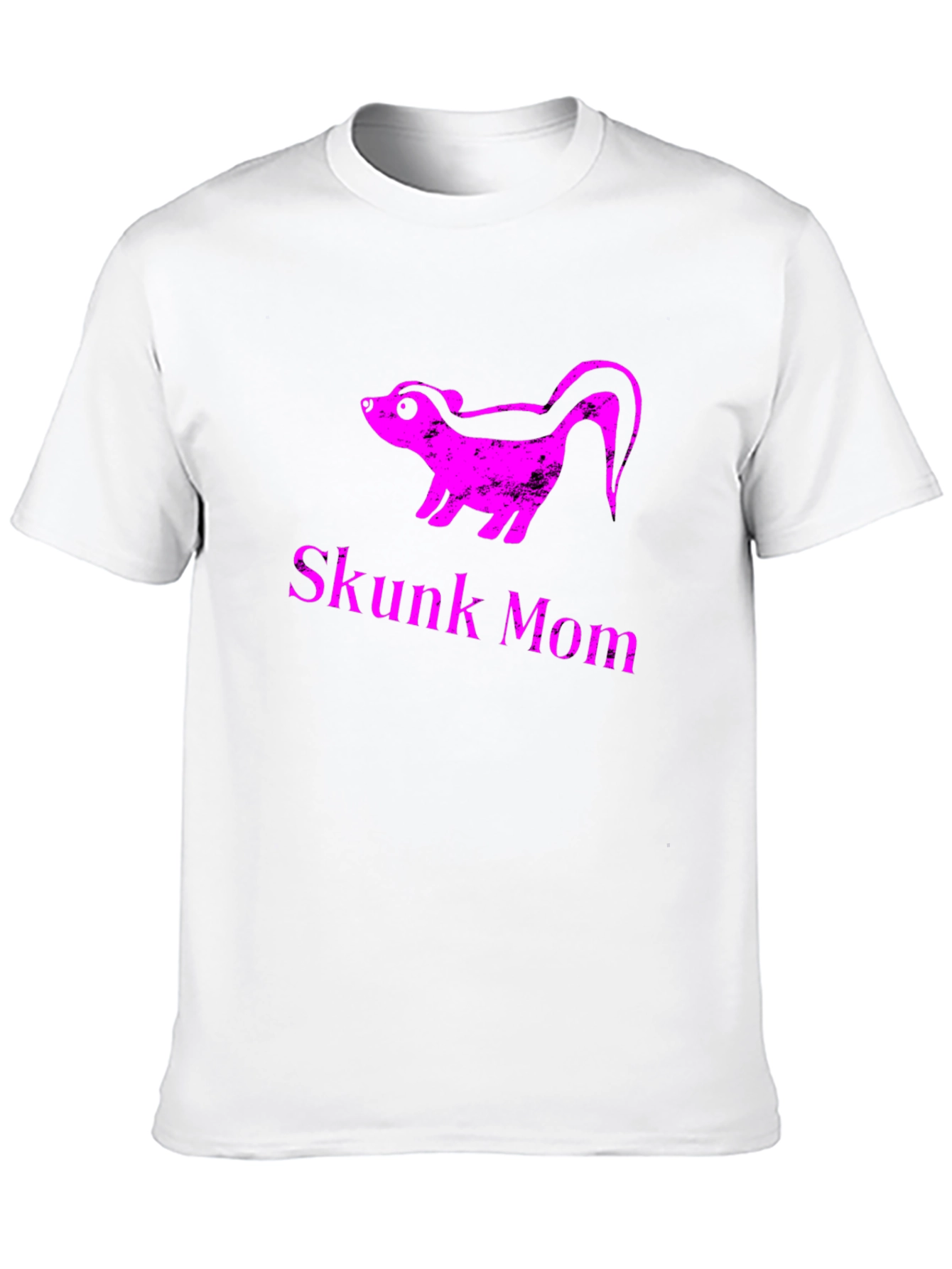 Skunk Mom Graphic T-Shirt - Black