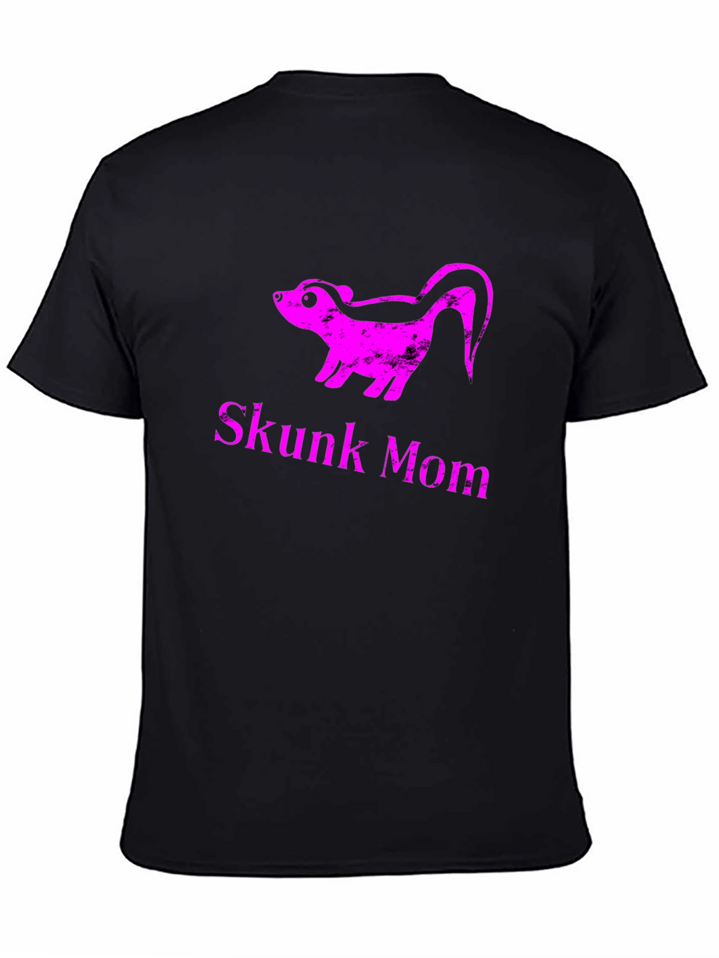 Skunk Mom Graphic T-Shirt - Black