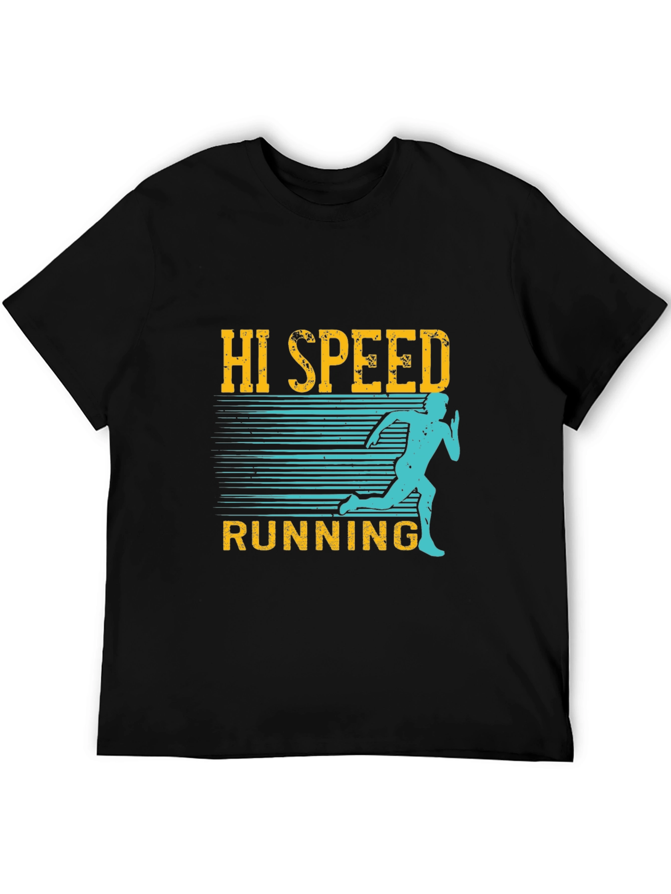 Hi Speed Running Black Graphic T-Shirt