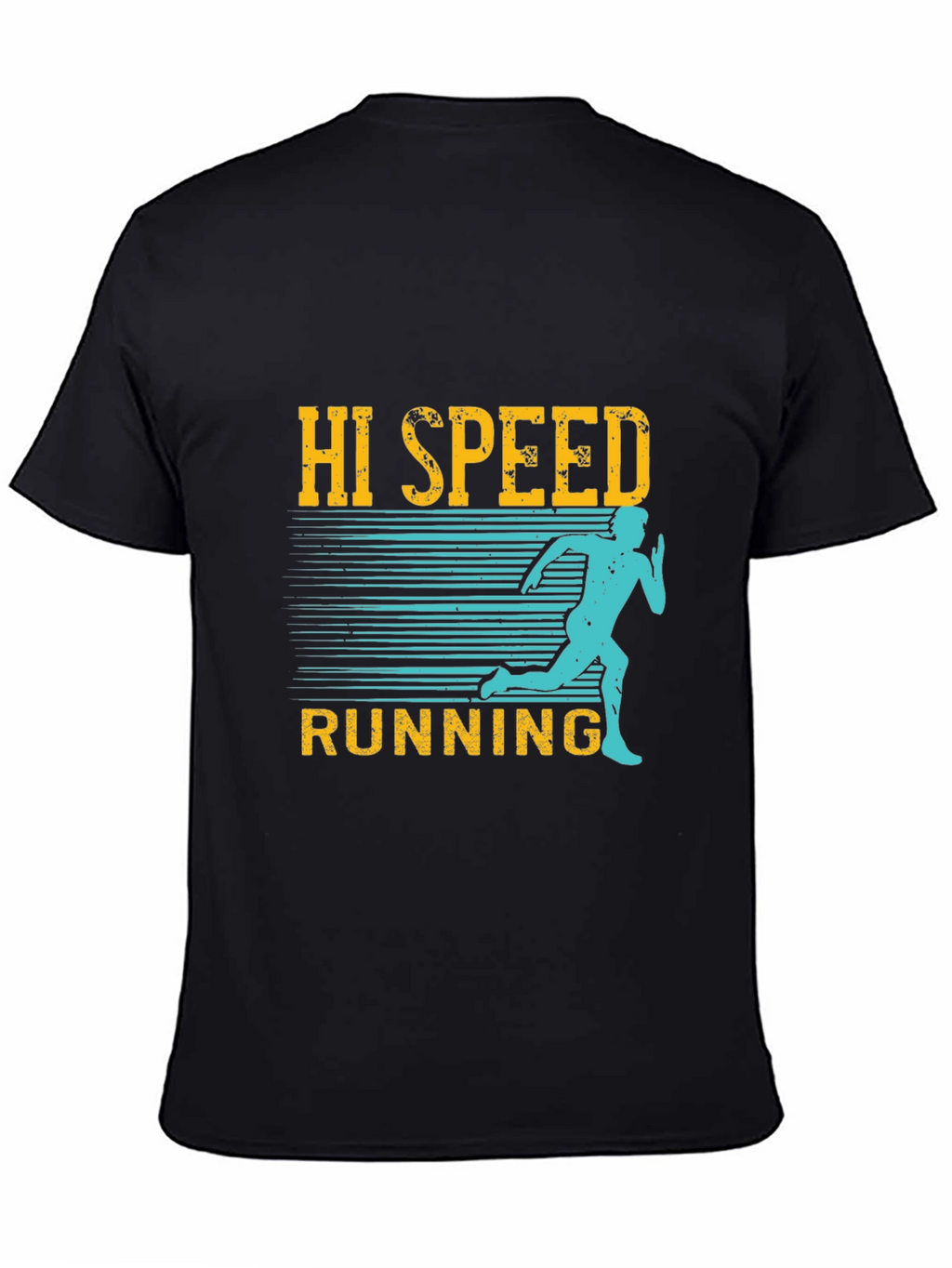 Hi Speed Running Black Graphic T-Shirt