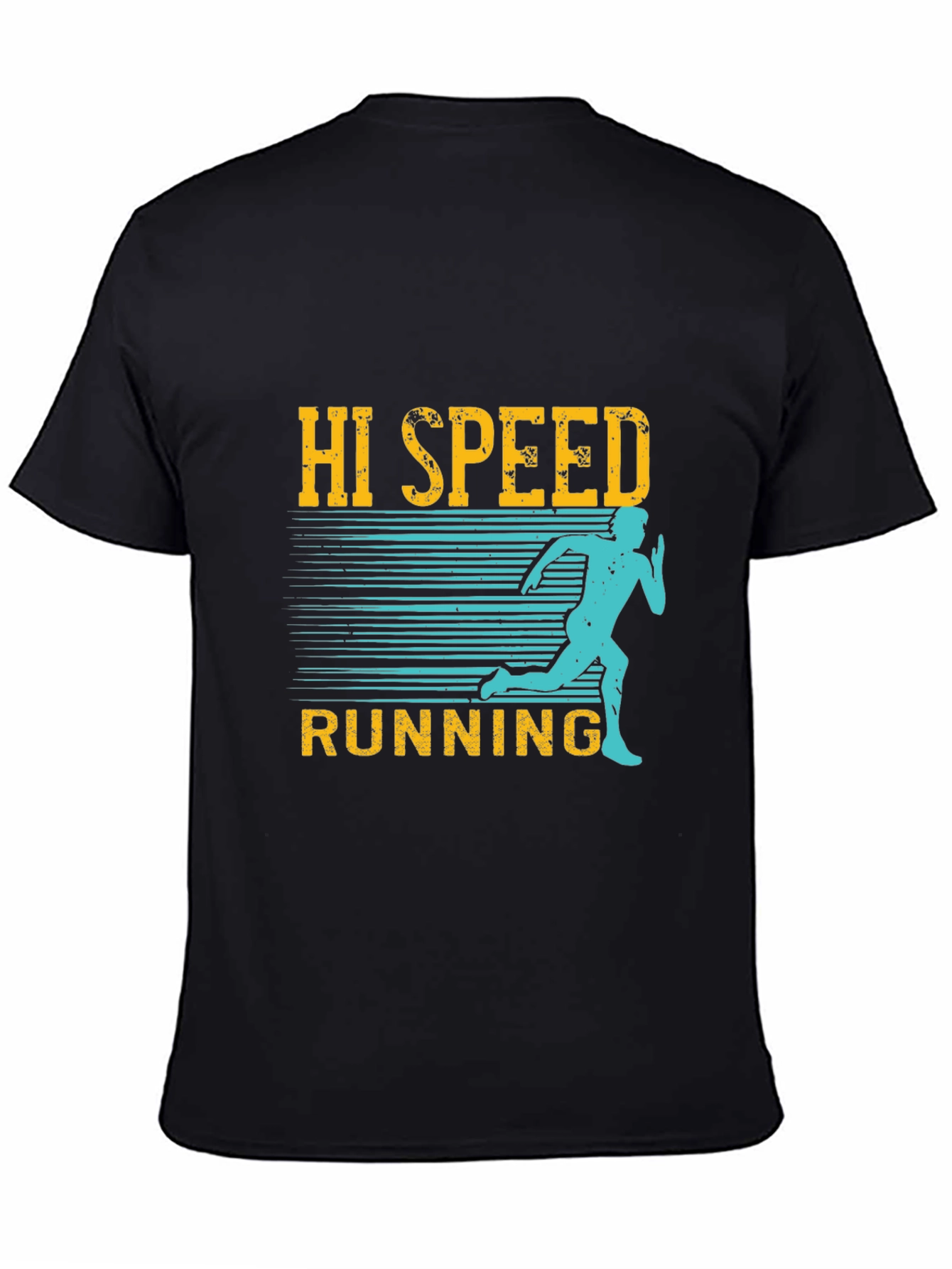 Hi Speed Running Black Graphic T-Shirt