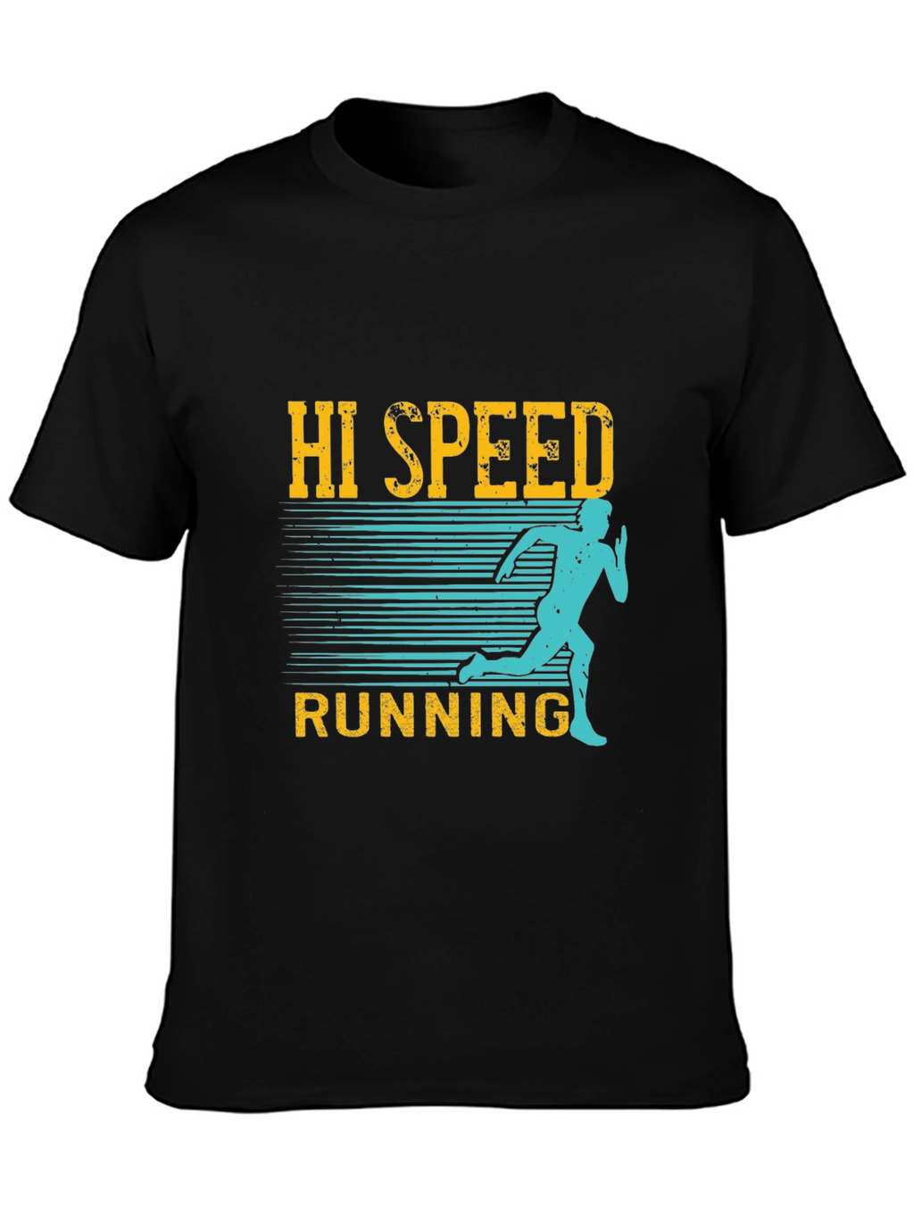 Hi Speed Running Black Graphic T-Shirt