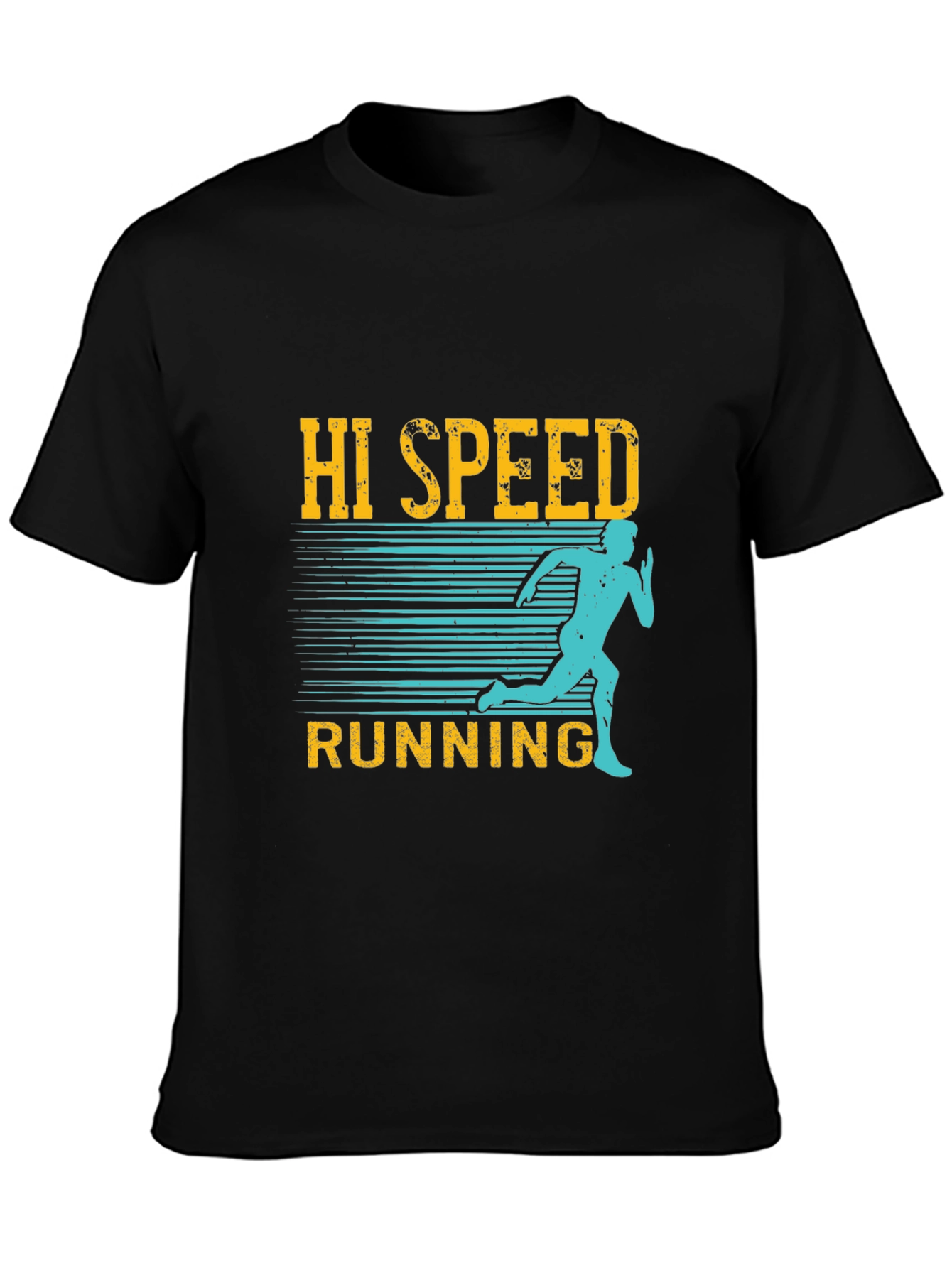 Hi Speed Running Black Graphic T-Shirt