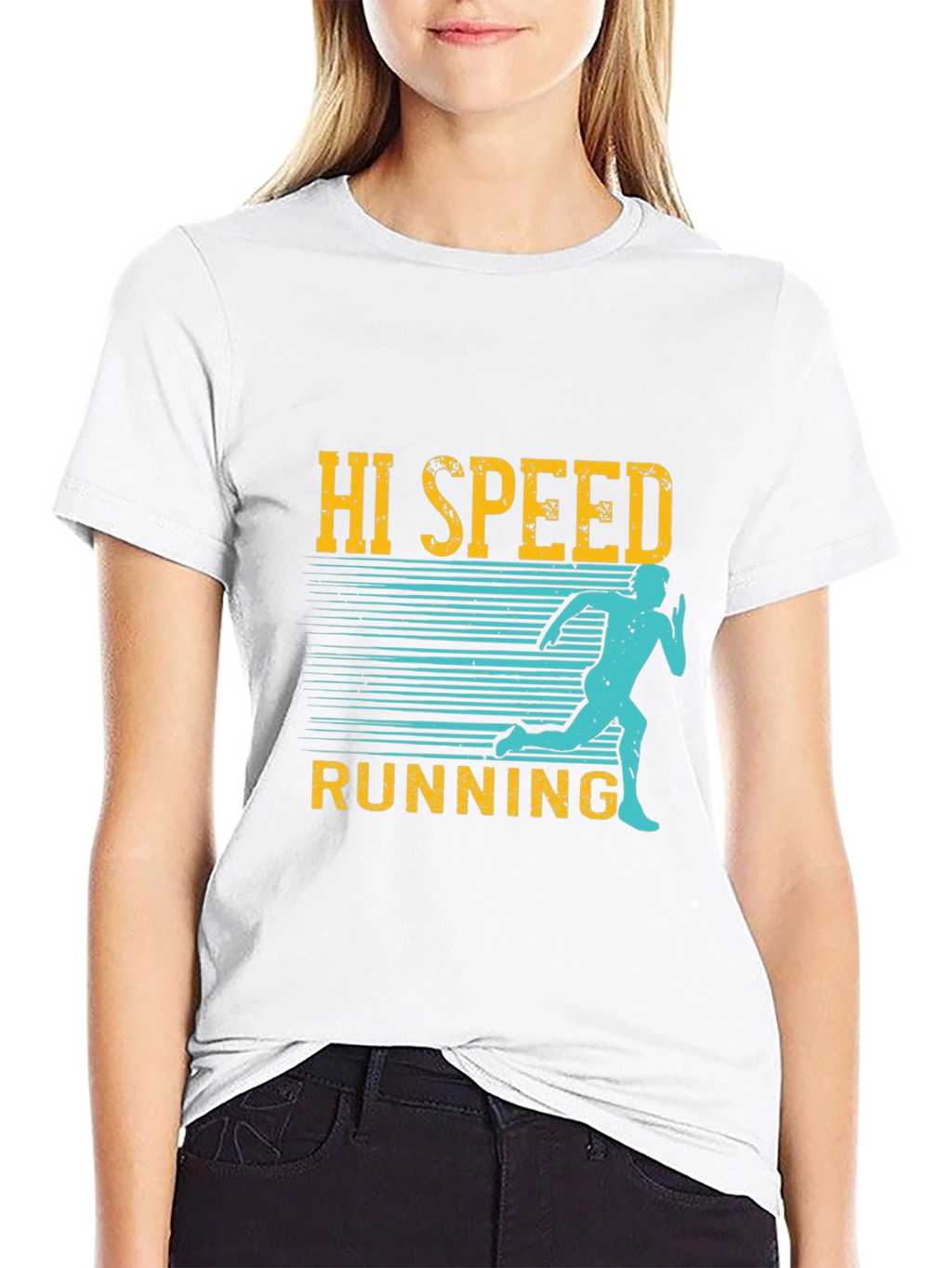 Hi Speed Running Black Graphic T-Shirt
