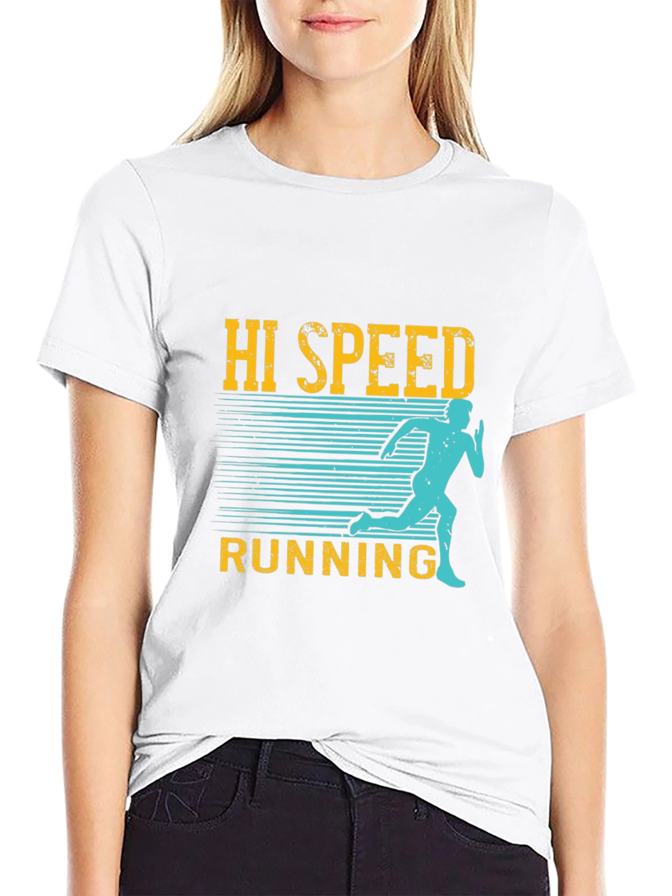 Hi Speed Running Black Graphic T-Shirt