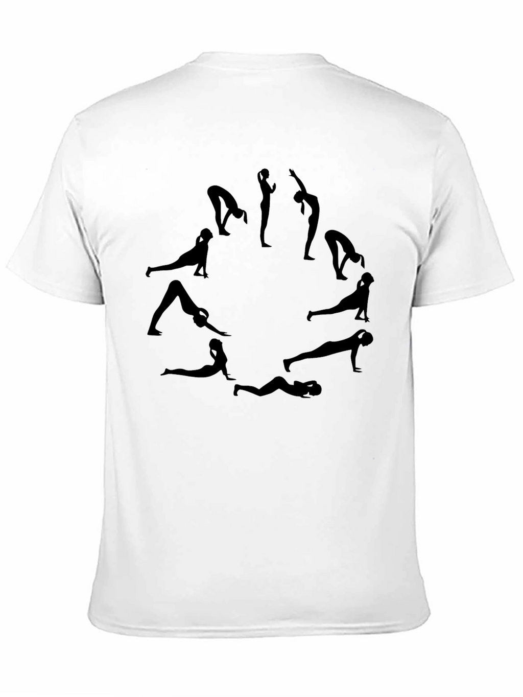 Yoga Pose Circle T-Shirt - Black Graphic Tee