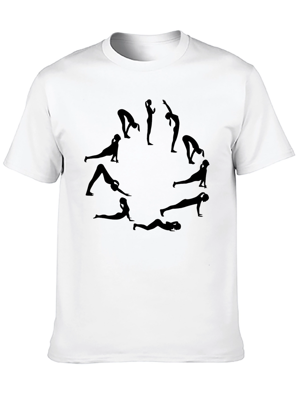Yoga Pose Circle T-Shirt - Black Graphic Tee