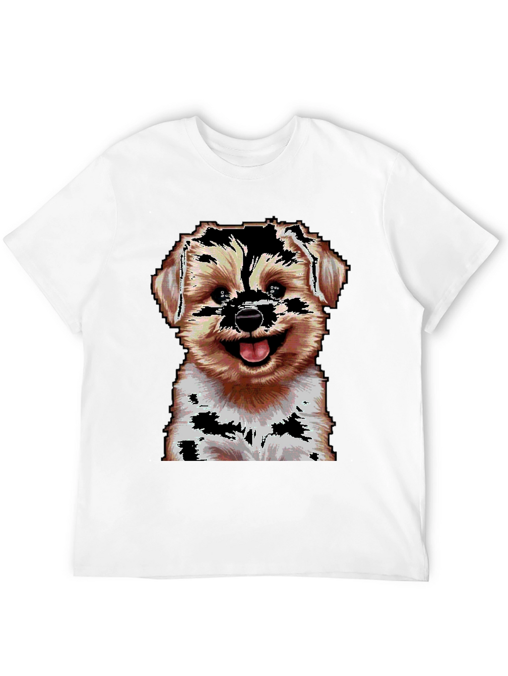 Pixelated Dog Graphic T-Shirt