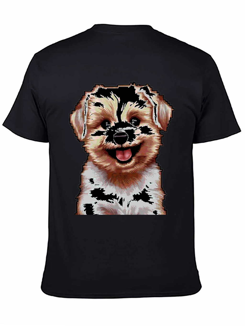 Pixelated Dog Graphic T-Shirt