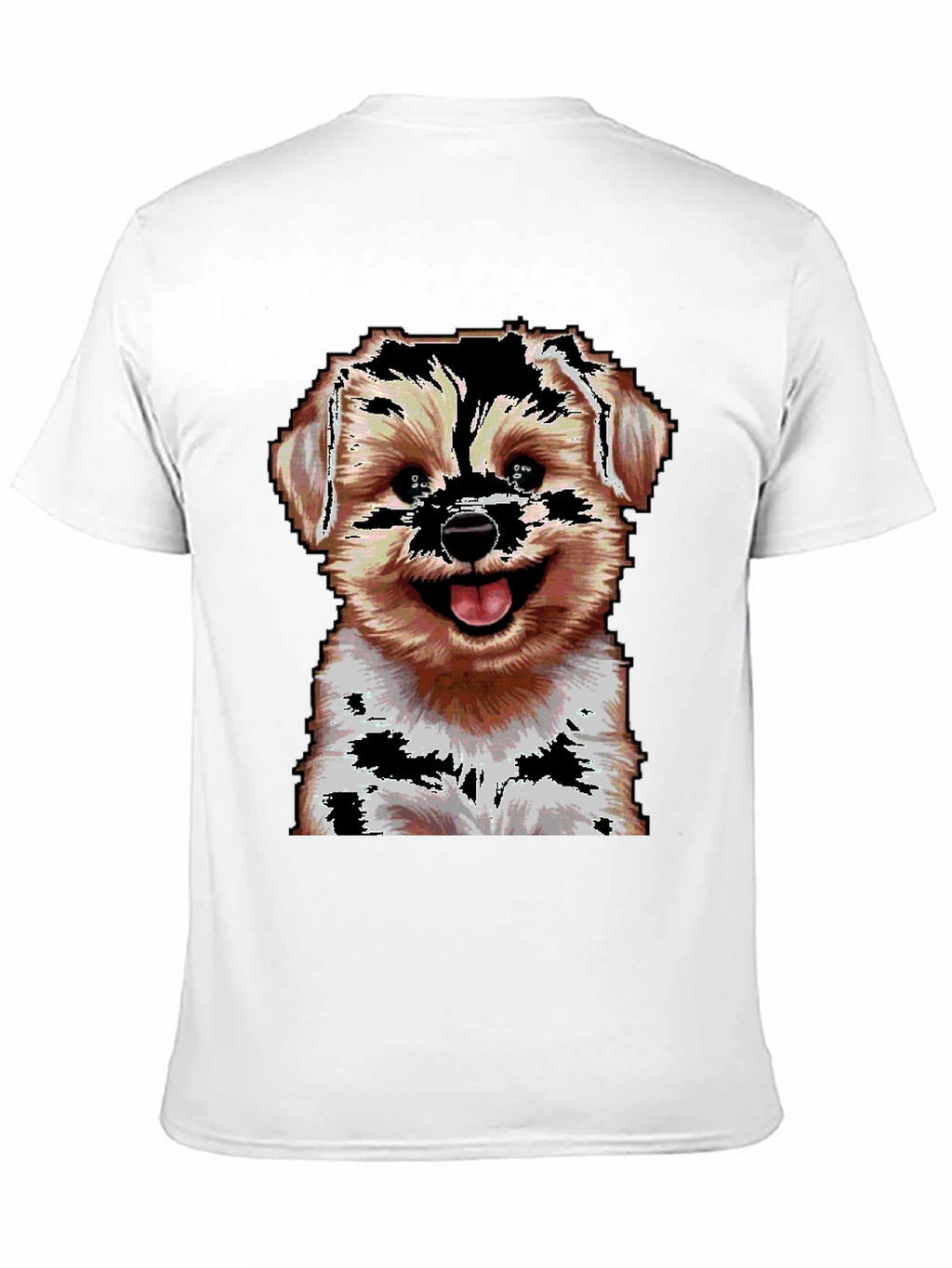 Pixelated Dog Graphic T-Shirt