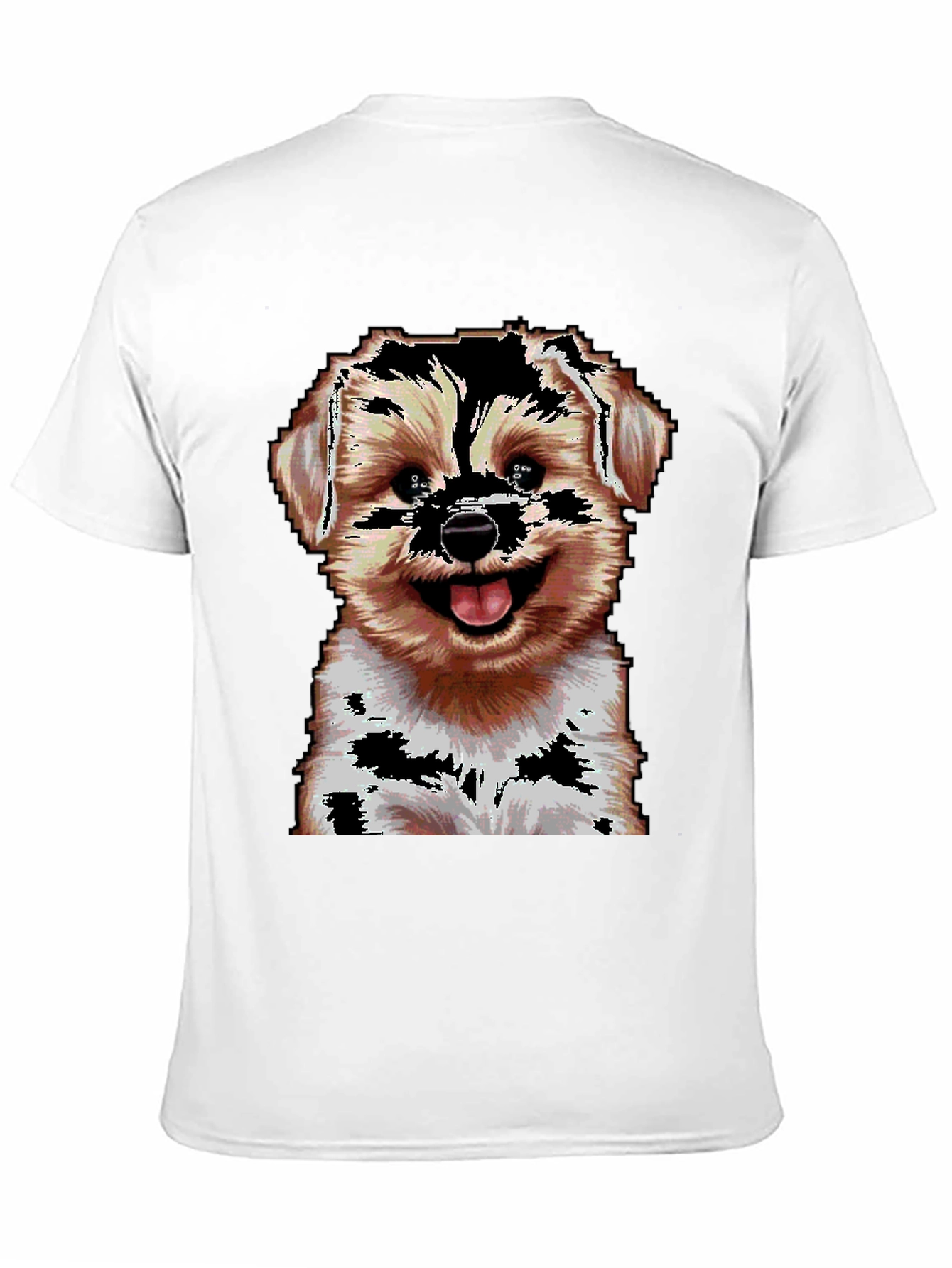 Pixelated Dog Graphic T-Shirt