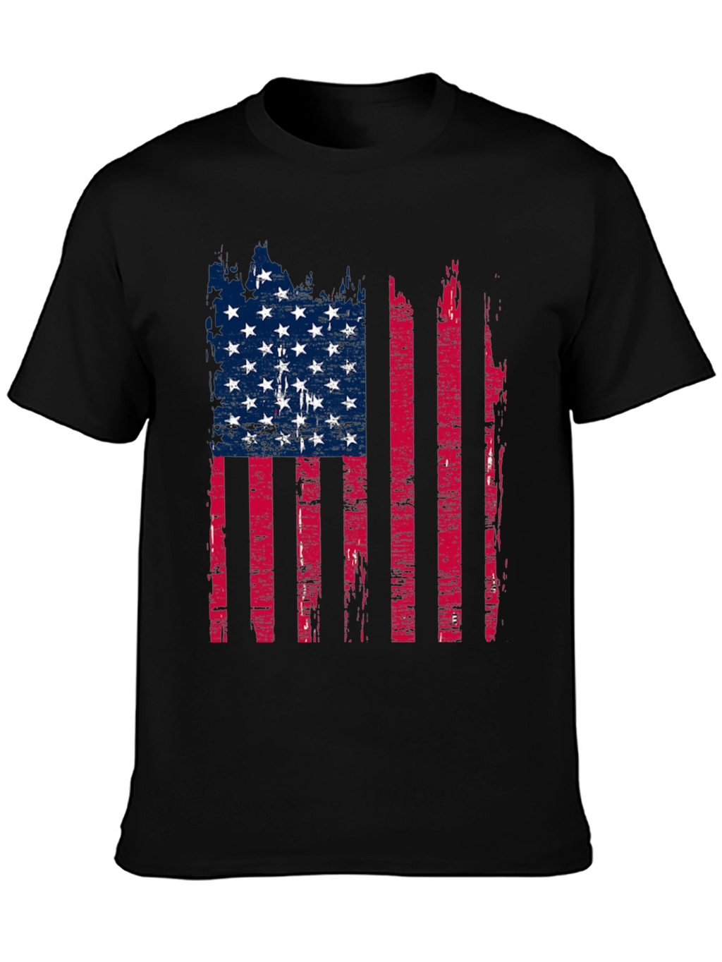Distressed American Flag Graphic T-Shirt