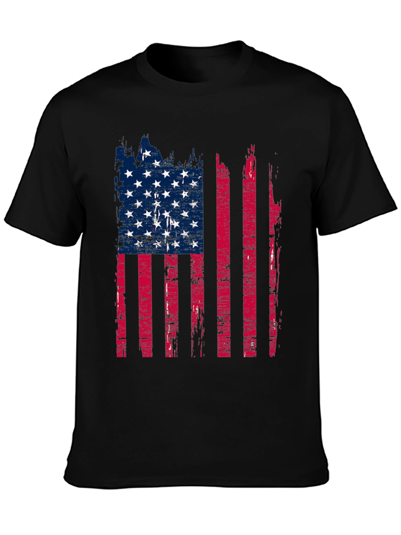 Distressed American Flag Graphic T-Shirt
