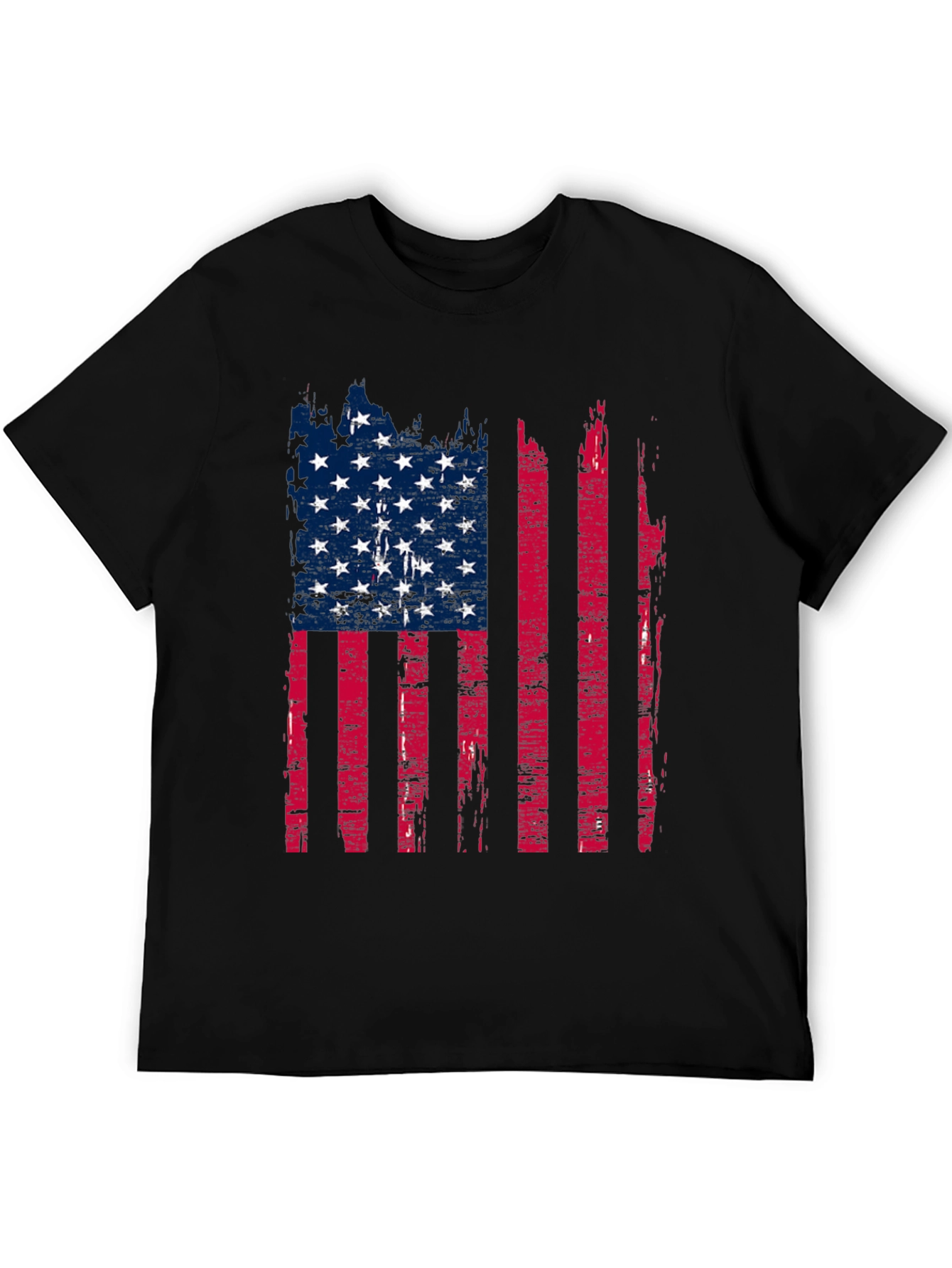 Distressed American Flag Graphic T-Shirt
