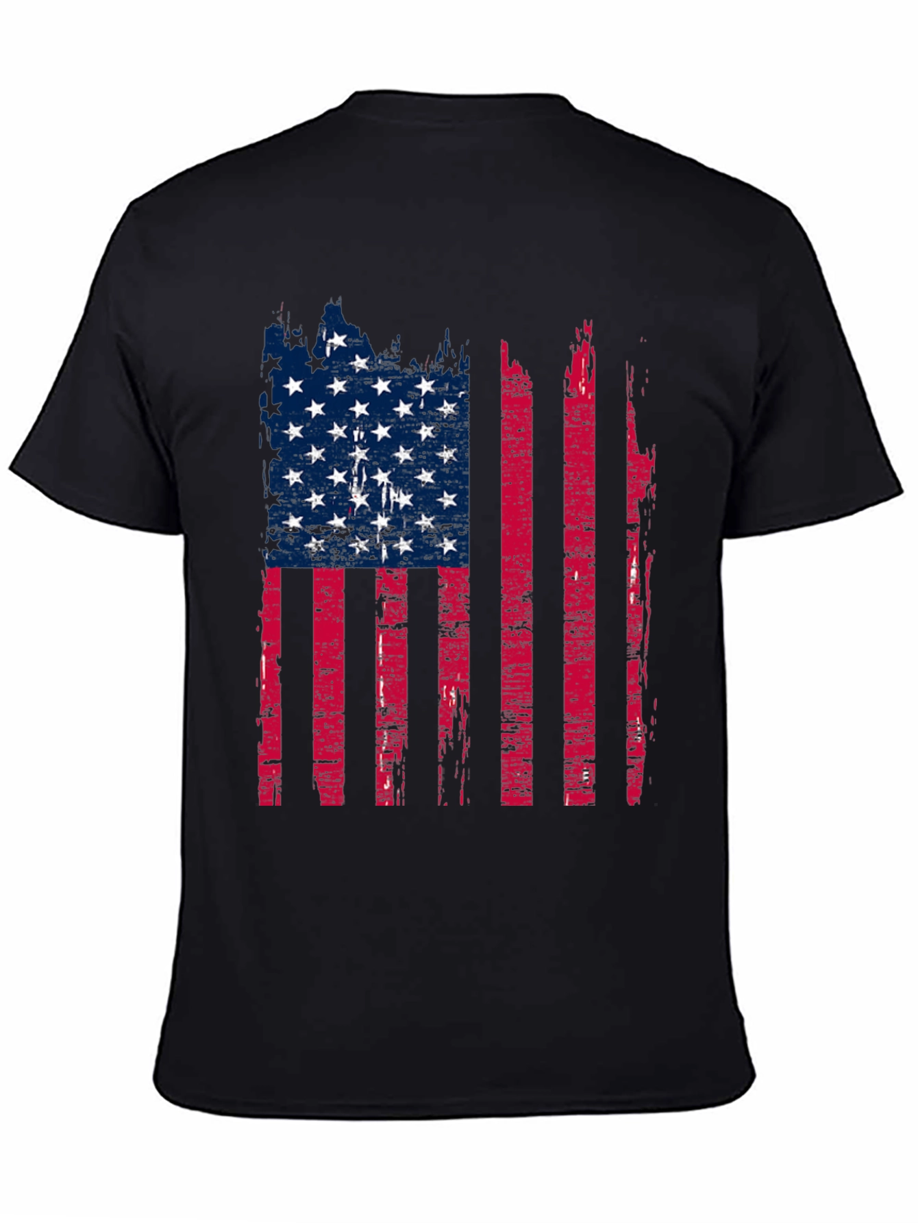 Distressed American Flag Graphic T-Shirt