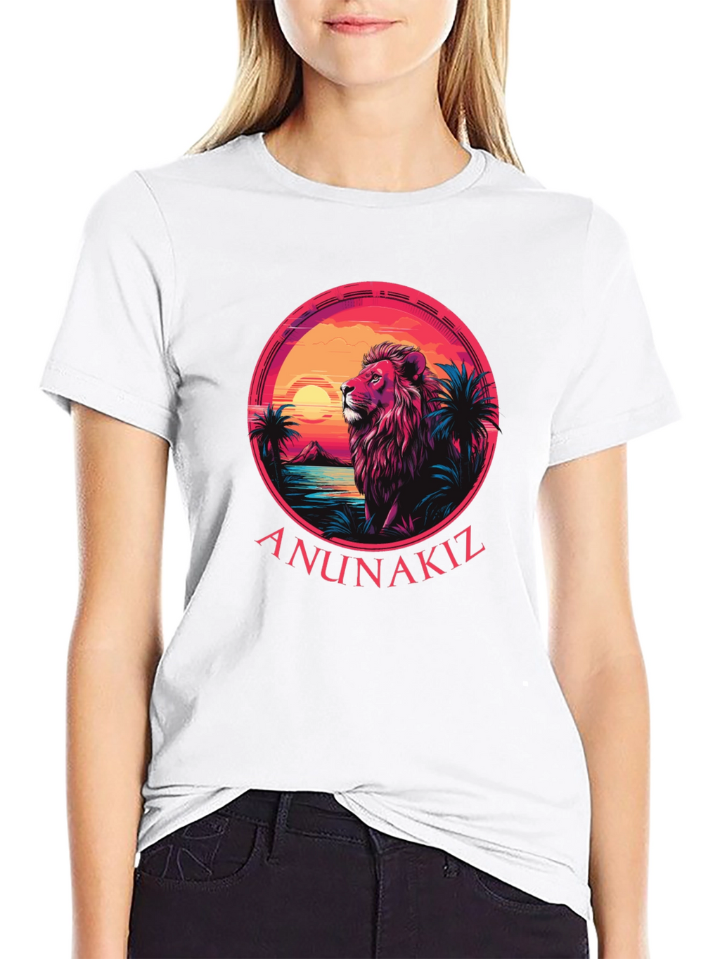 Lion Sunset Graphic Tee - Anunakiz Design