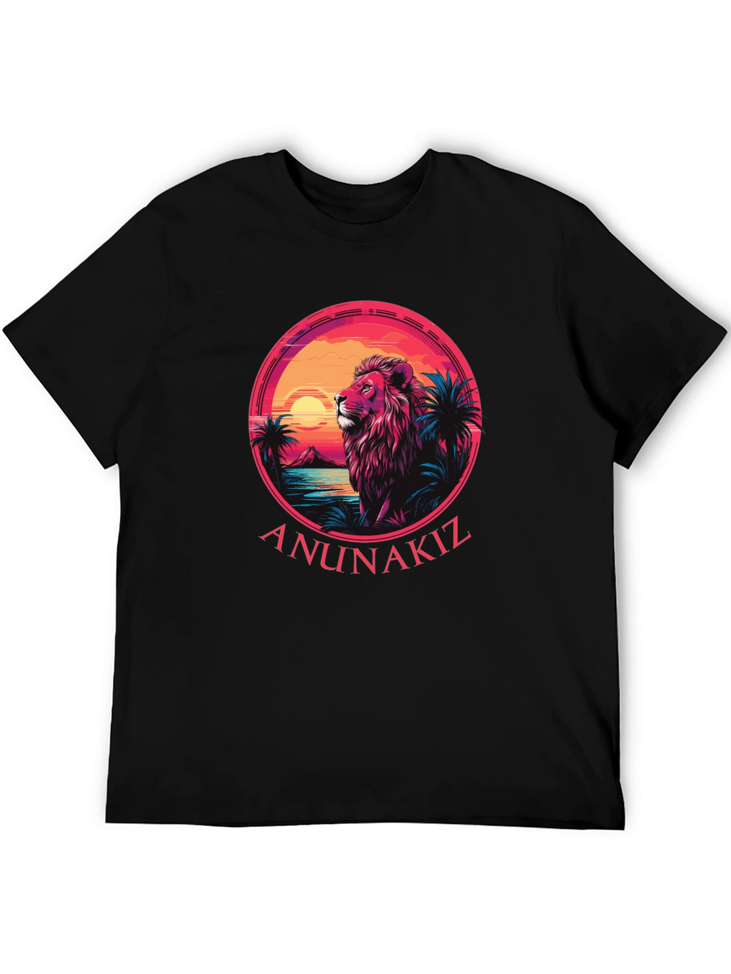 Lion Sunset Graphic Tee - Anunakiz Design
