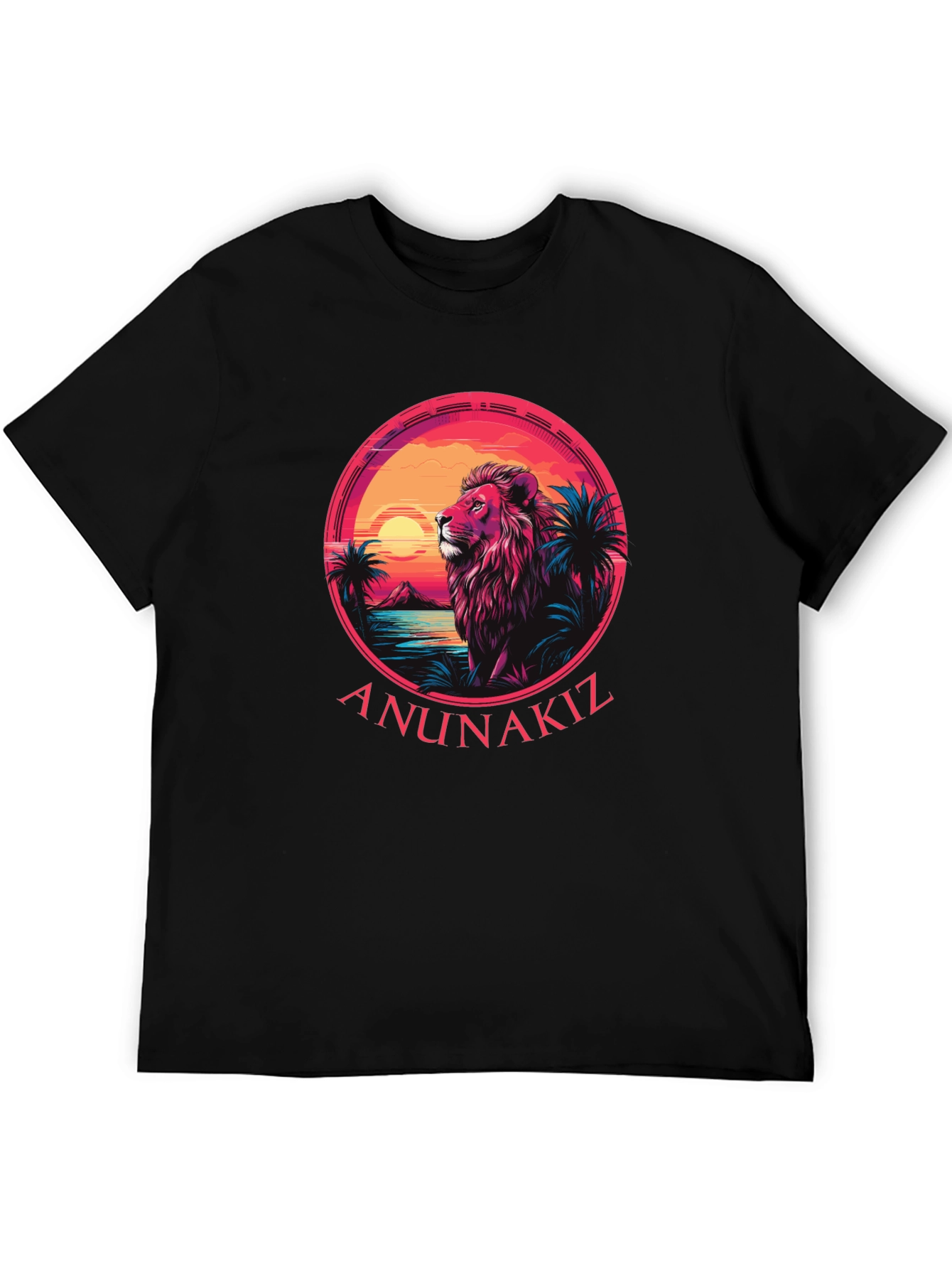 Lion Sunset Graphic Tee - Anunakiz Design