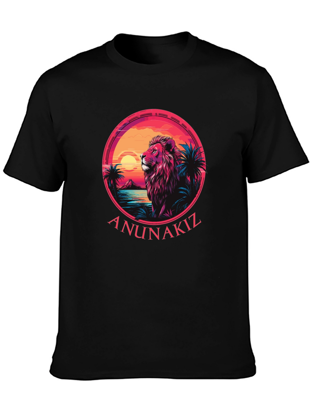 Lion Sunset Graphic Tee - Anunakiz Design