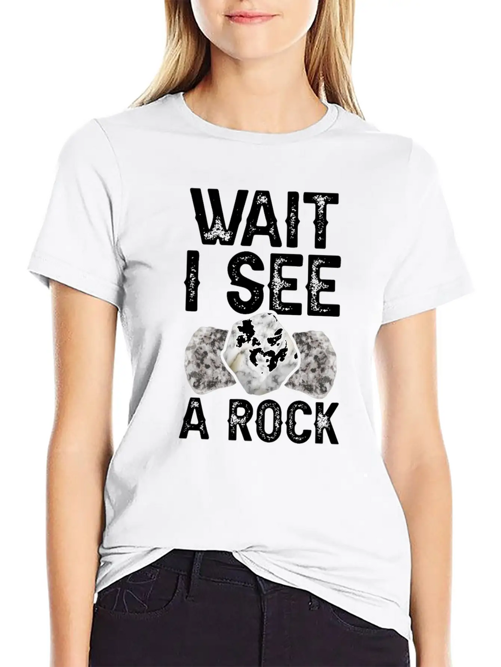 Wait I See A Rock Geologist Stone Geology Job Basic Graphic T-Shirt – Daily Comfort In Soft Cotton