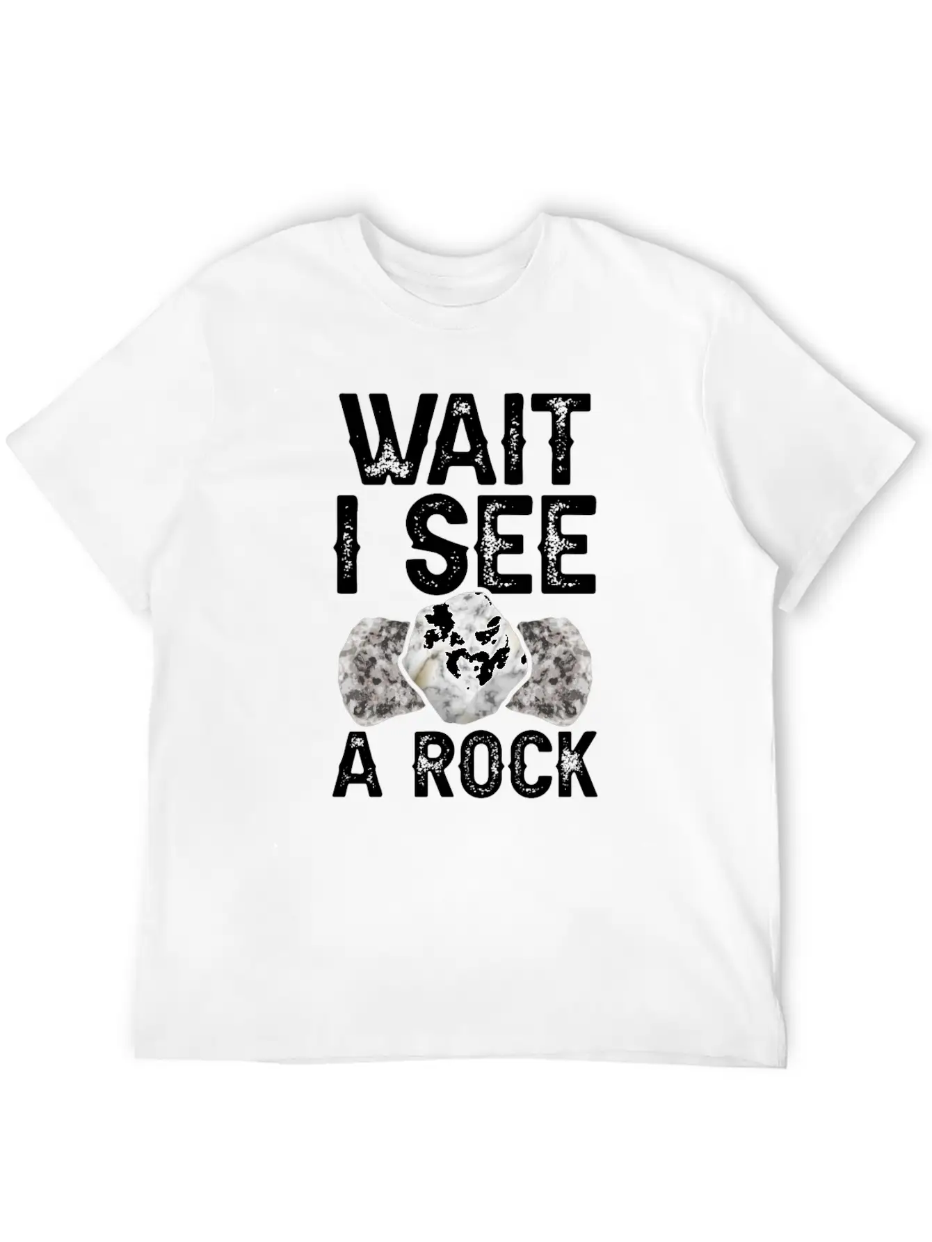 Wait I See A Rock Geologist Stone Geology Job Basic Graphic T-Shirt – Daily Comfort In Soft Cotton