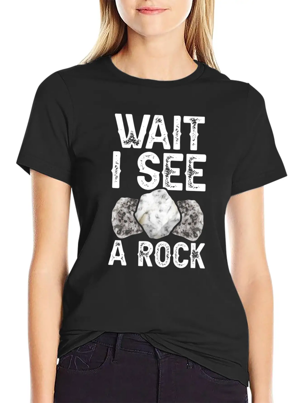 Wait I See A Rock Geologist Stone Geology Job Basic Graphic T-Shirt – Daily Comfort In Soft Cotton