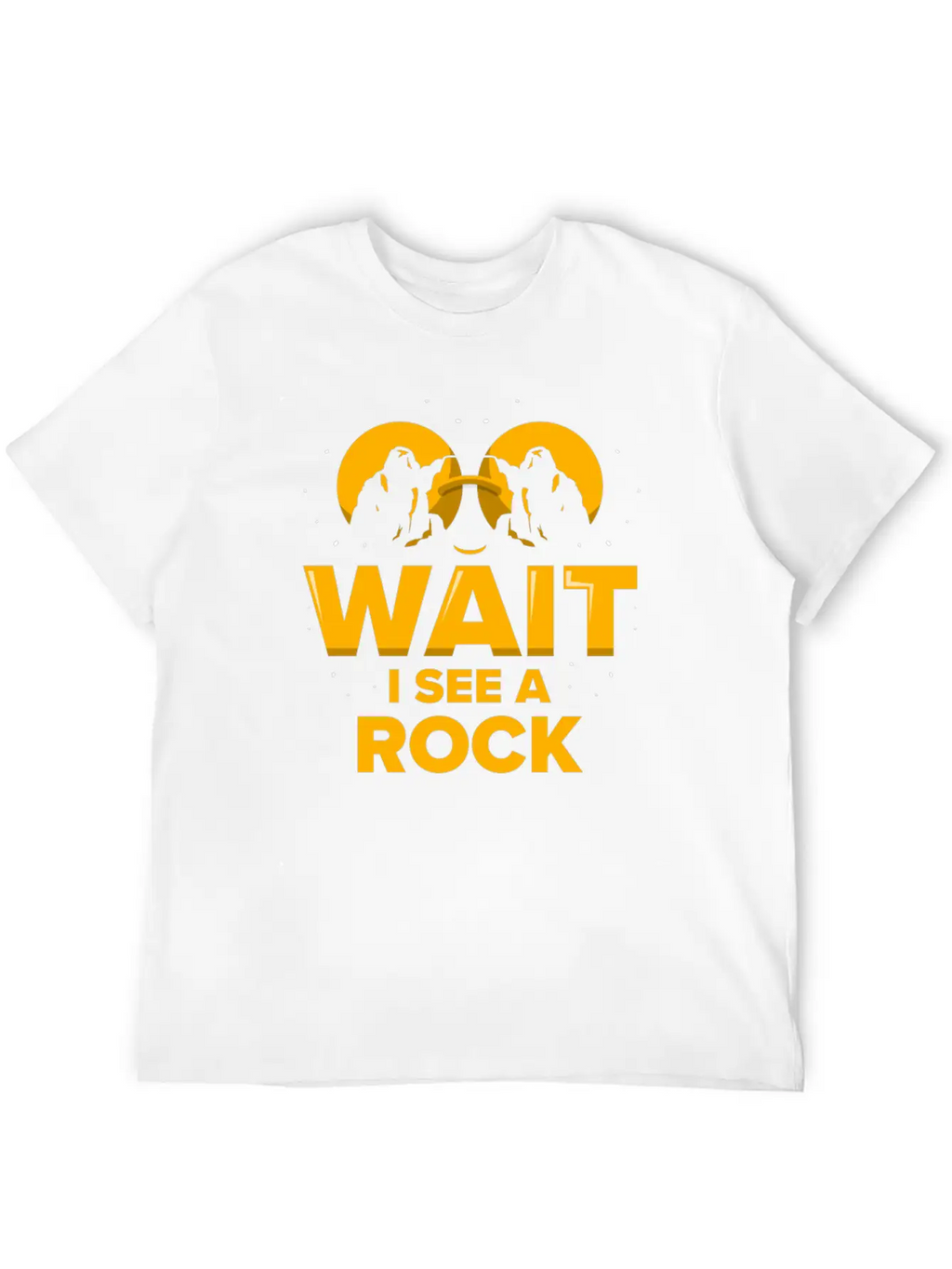 Wait I See A Rock Stone Geology Geologist Job Breathable Soft Cotton T-Shirt – Timeless Casual Look