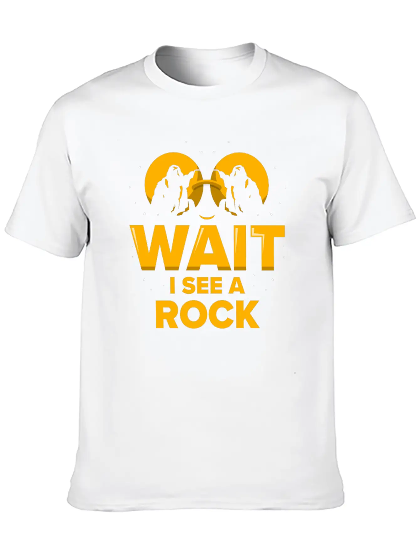 Wait I See A Rock Stone Geology Geologist Job Breathable Soft Cotton T-Shirt – Timeless Casual Look