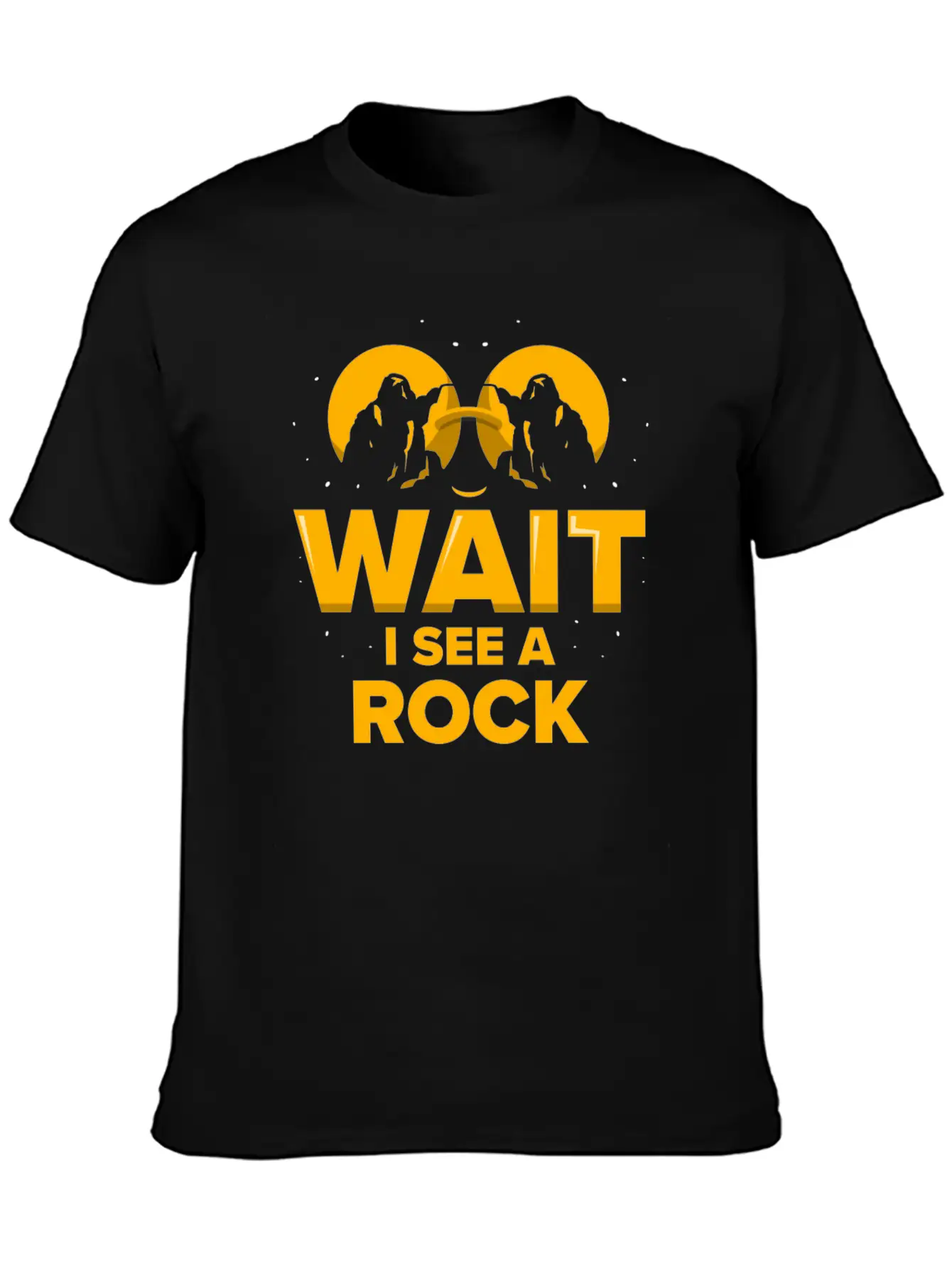Wait I See A Rock Stone Geology Geologist Job Breathable Soft Cotton T-Shirt – Timeless Casual Look