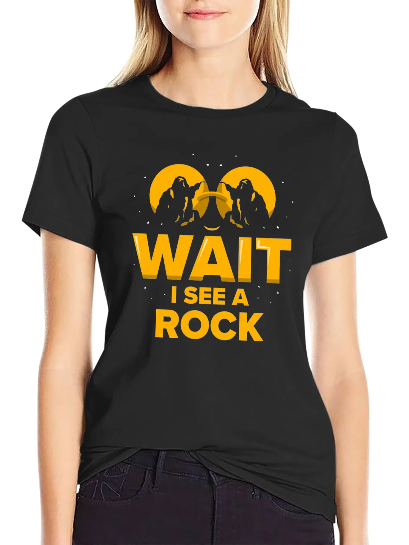 Wait I See A Rock Stone Geology Geologist Job Breathable Soft Cotton T-Shirt – Timeless Casual Look