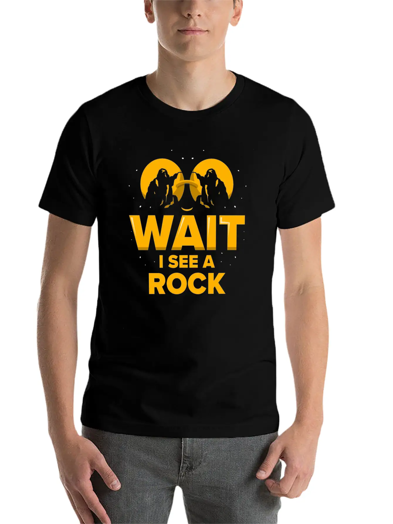 Wait I See A Rock Stone Geology Geologist Job Breathable Soft Cotton T-Shirt – Timeless Casual Look