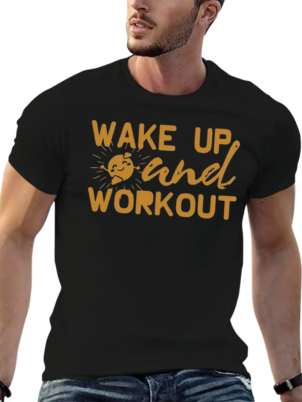 Wake Up And Workout Essential Cotton Tee For Daily Outfits – Unisex Style