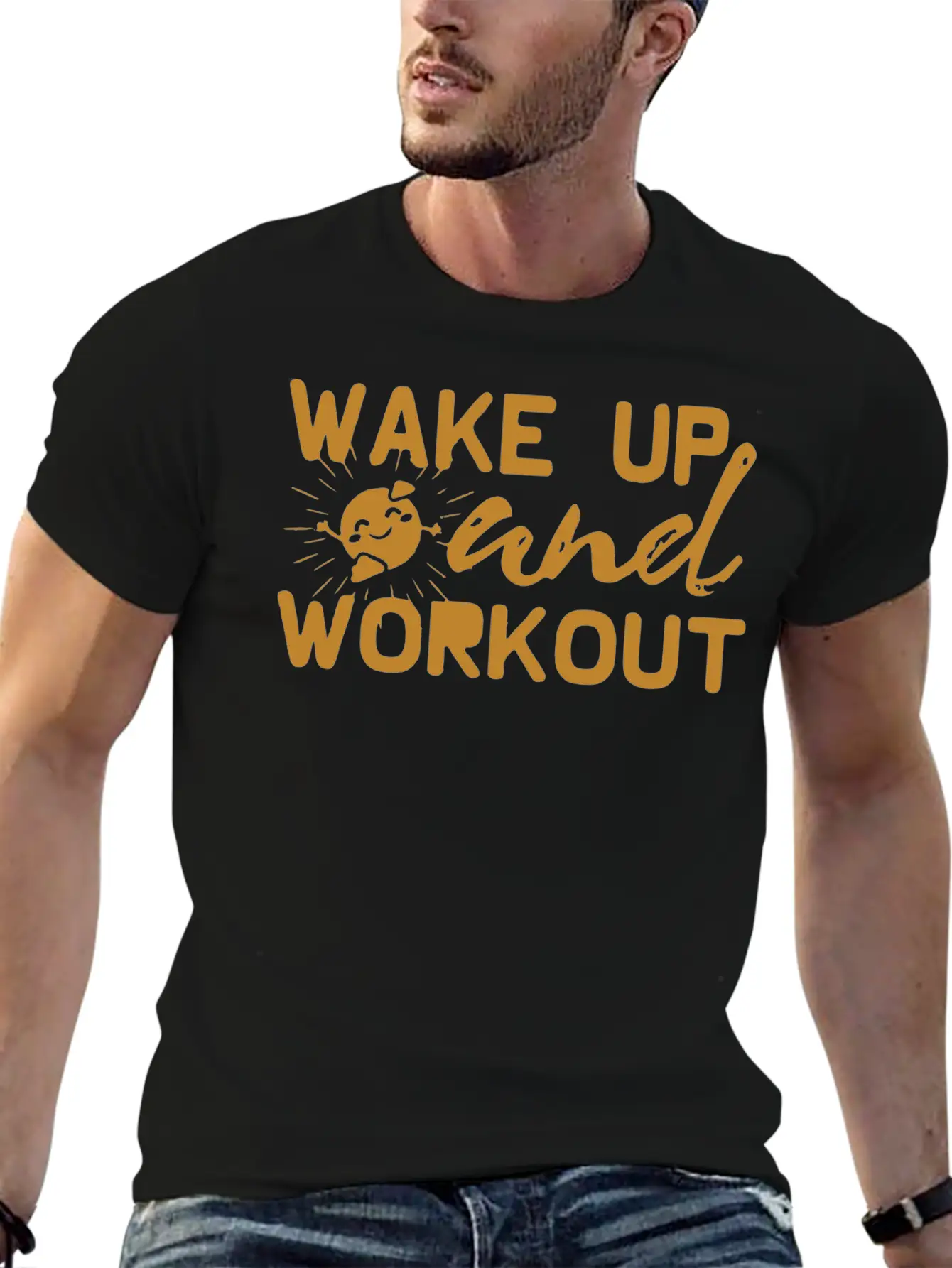 Wake Up And Workout Essential Cotton Tee For Daily Outfits – Unisex Style