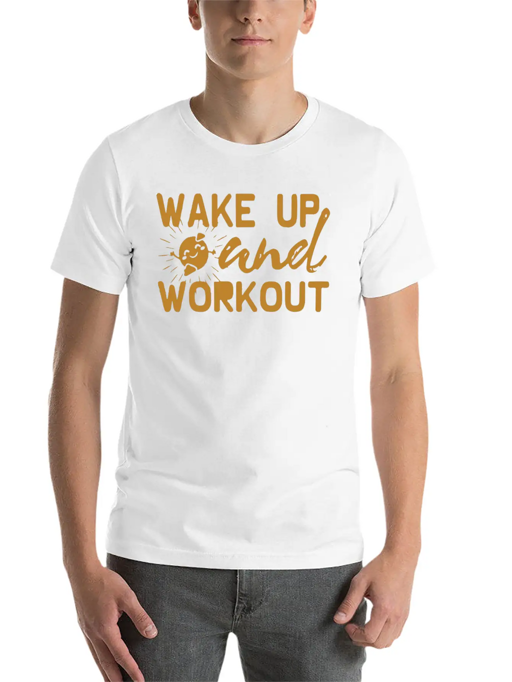 Wake Up And Workout Essential Cotton Tee For Daily Outfits – Unisex Style