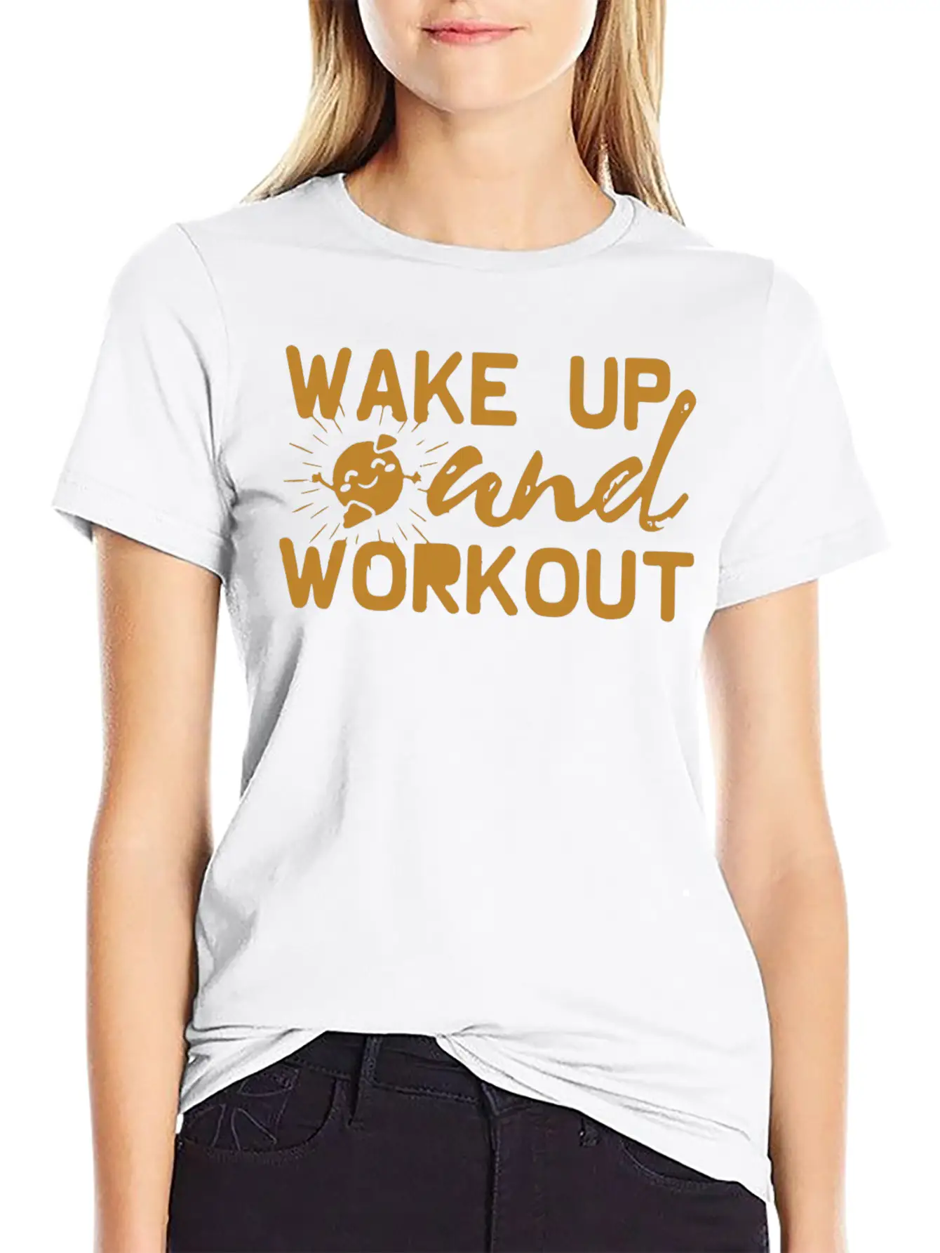 Wake Up And Workout Essential Cotton Tee For Daily Outfits – Unisex Style