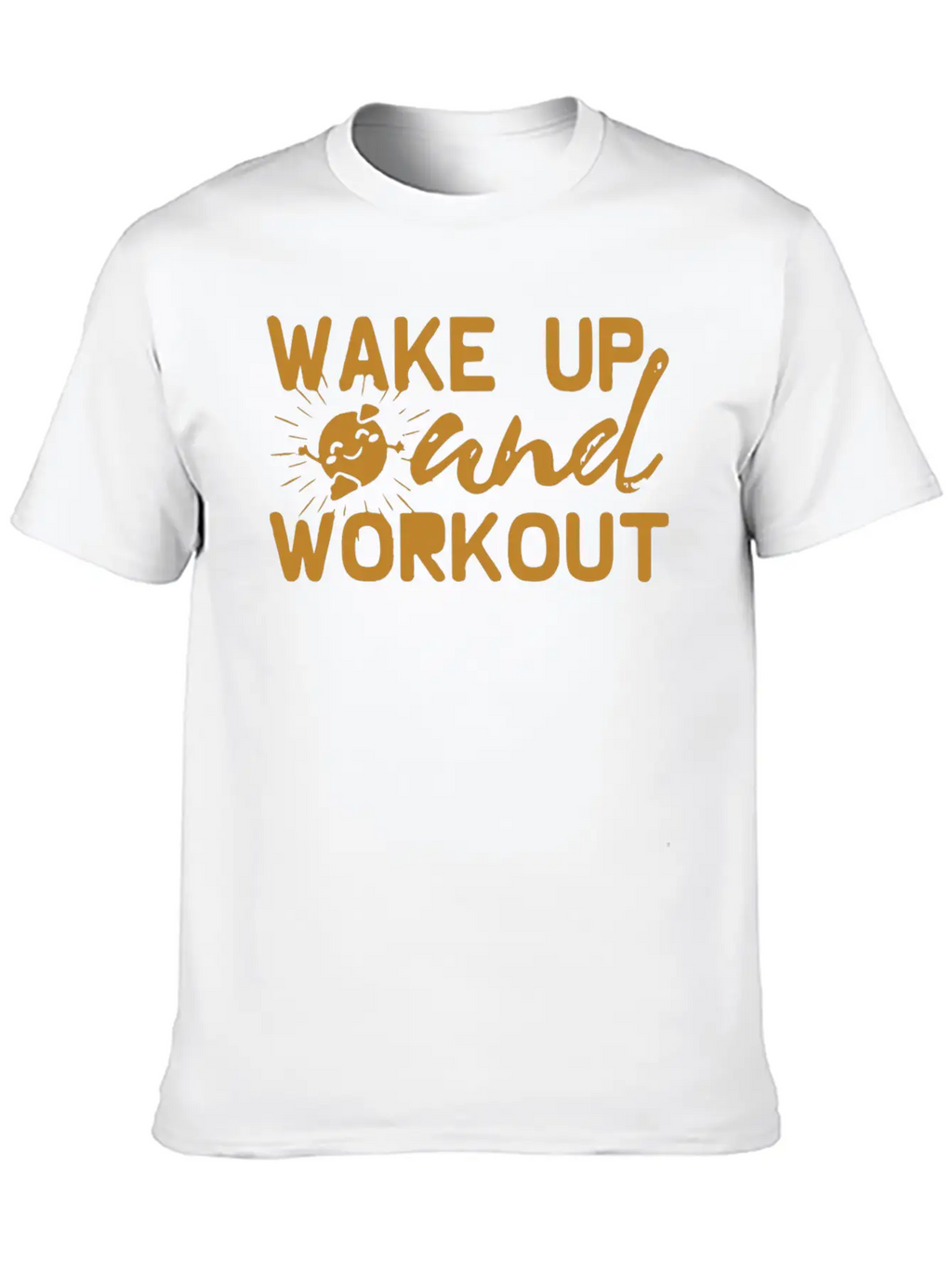 Wake Up And Workout Essential Cotton Tee For Daily Outfits – Unisex Style