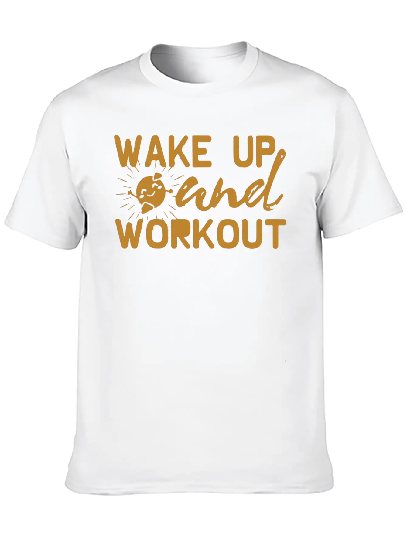 Wake Up And Workout Essential Cotton Tee For Daily Outfits – Unisex Style