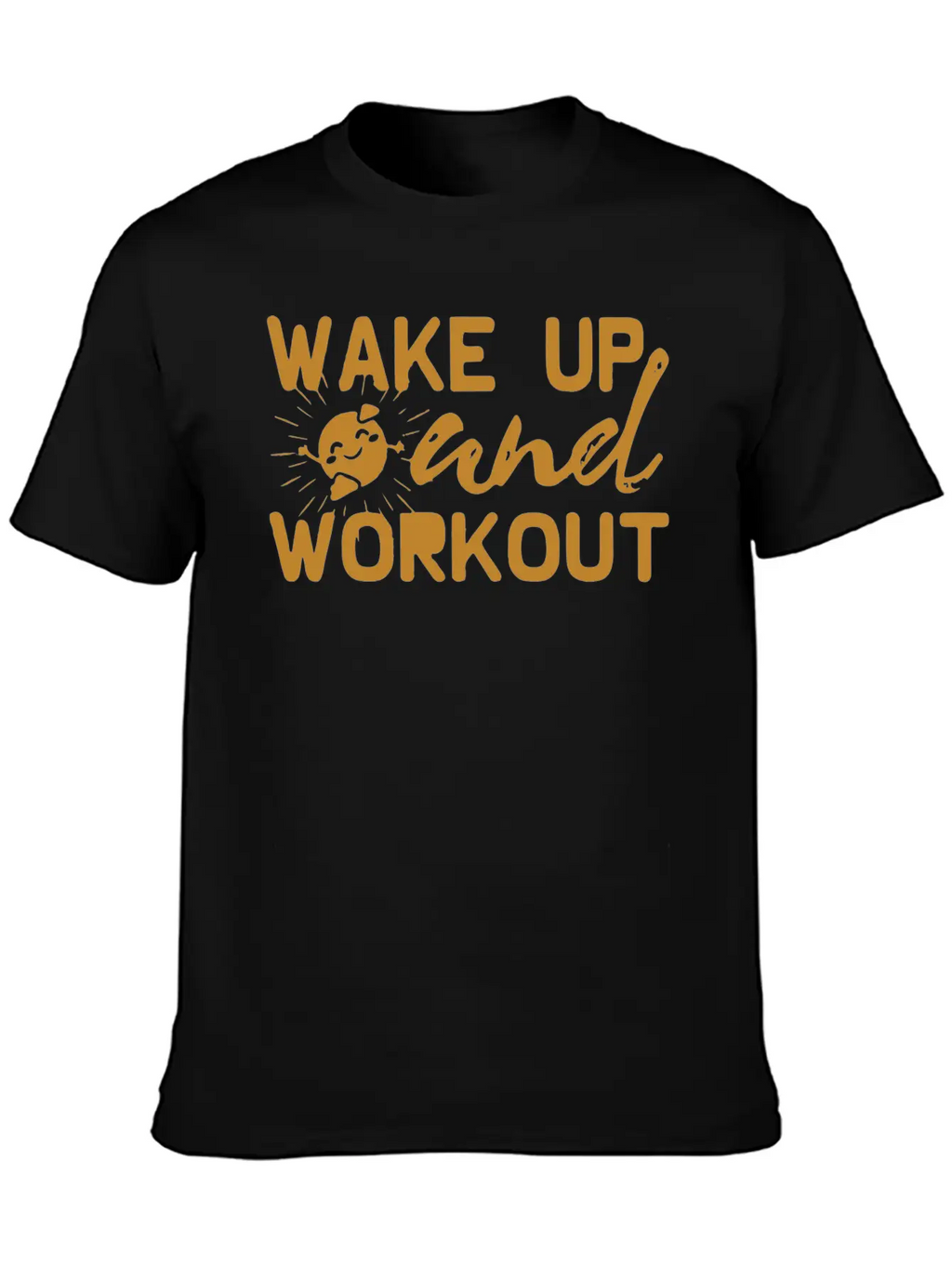 Wake Up And Workout Essential Cotton Tee For Daily Outfits – Unisex Style