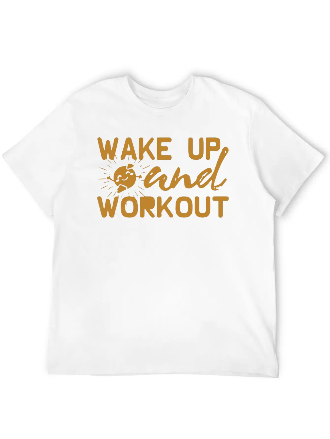 Wake Up And Workout Essential Cotton Tee For Daily Outfits – Unisex Style