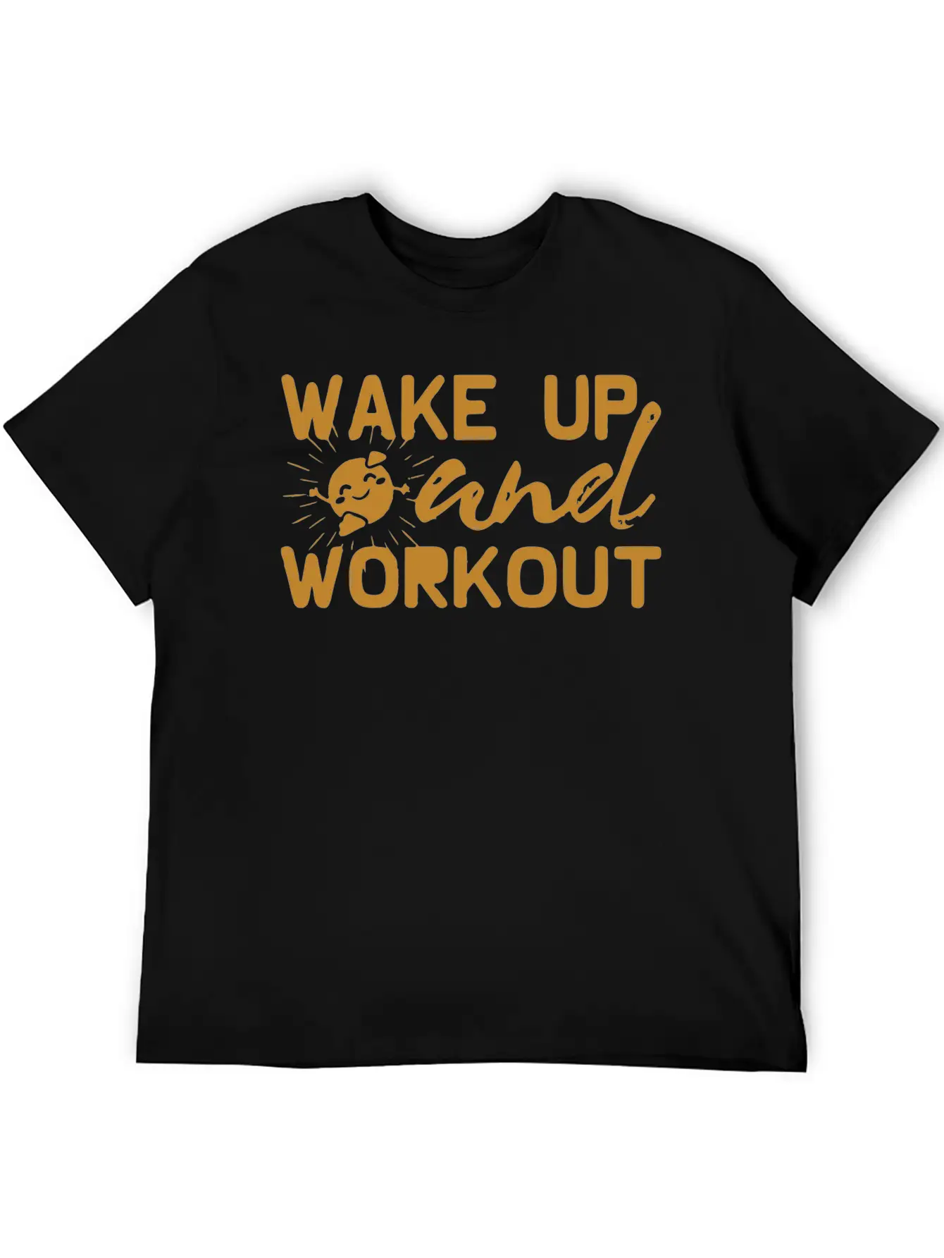 Wake Up And Workout Essential Cotton Tee For Daily Outfits – Unisex Style