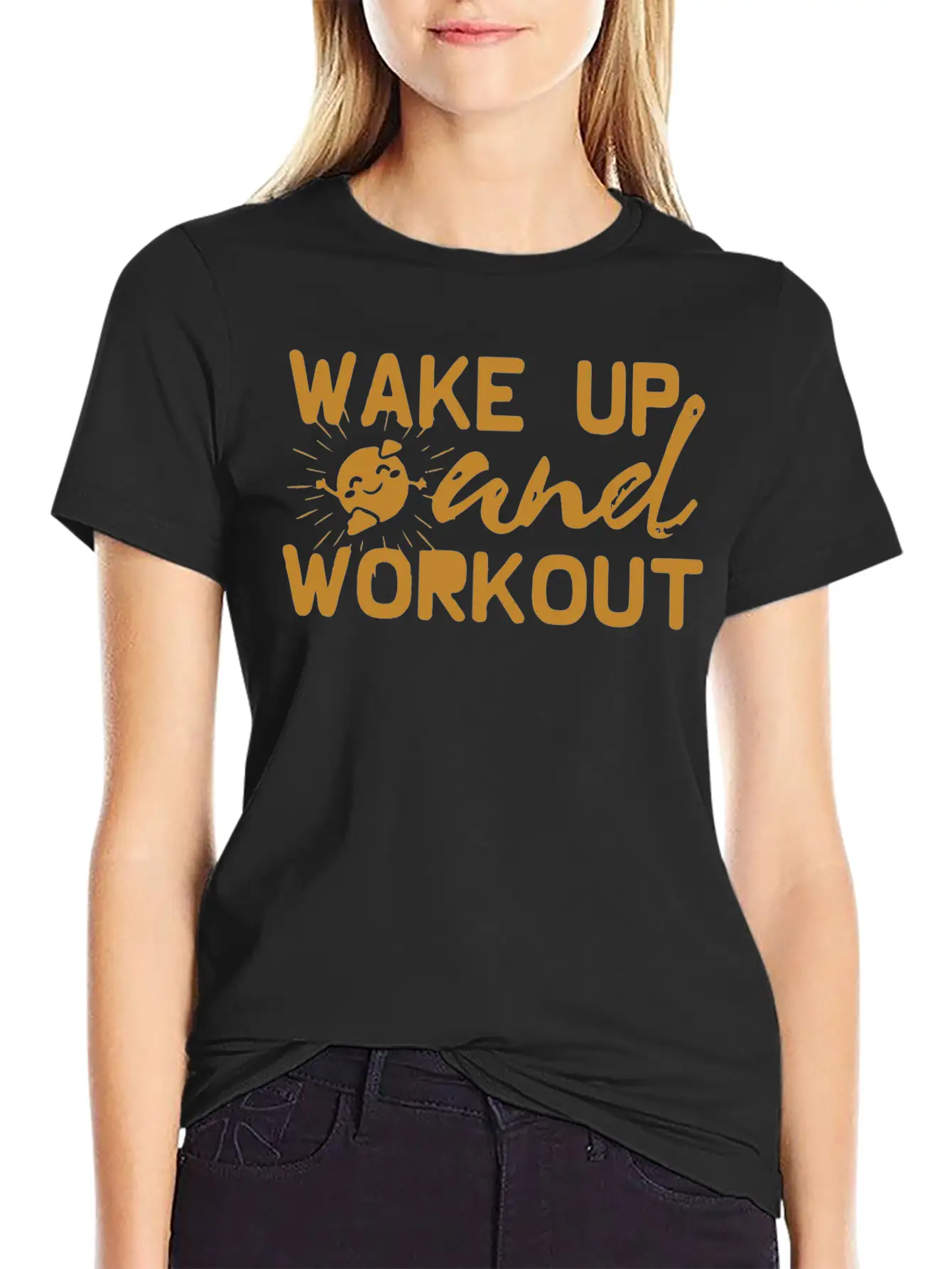Wake Up And Workout Essential Cotton Tee For Daily Outfits – Unisex Style