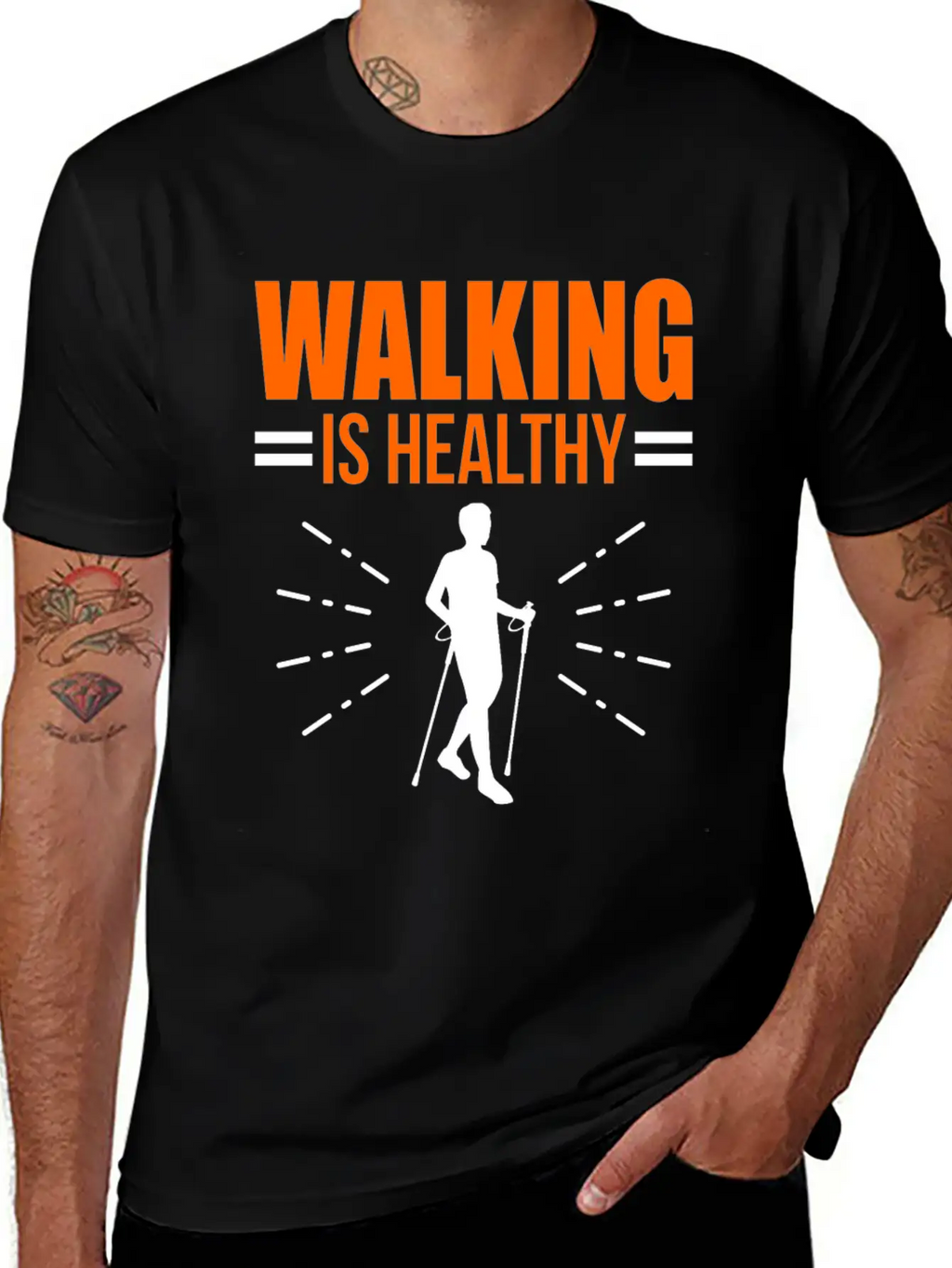 Walking Exercise Healthy Qoute Gift Timeless Short Sleeve Tee – Comfy And Minimalist Design