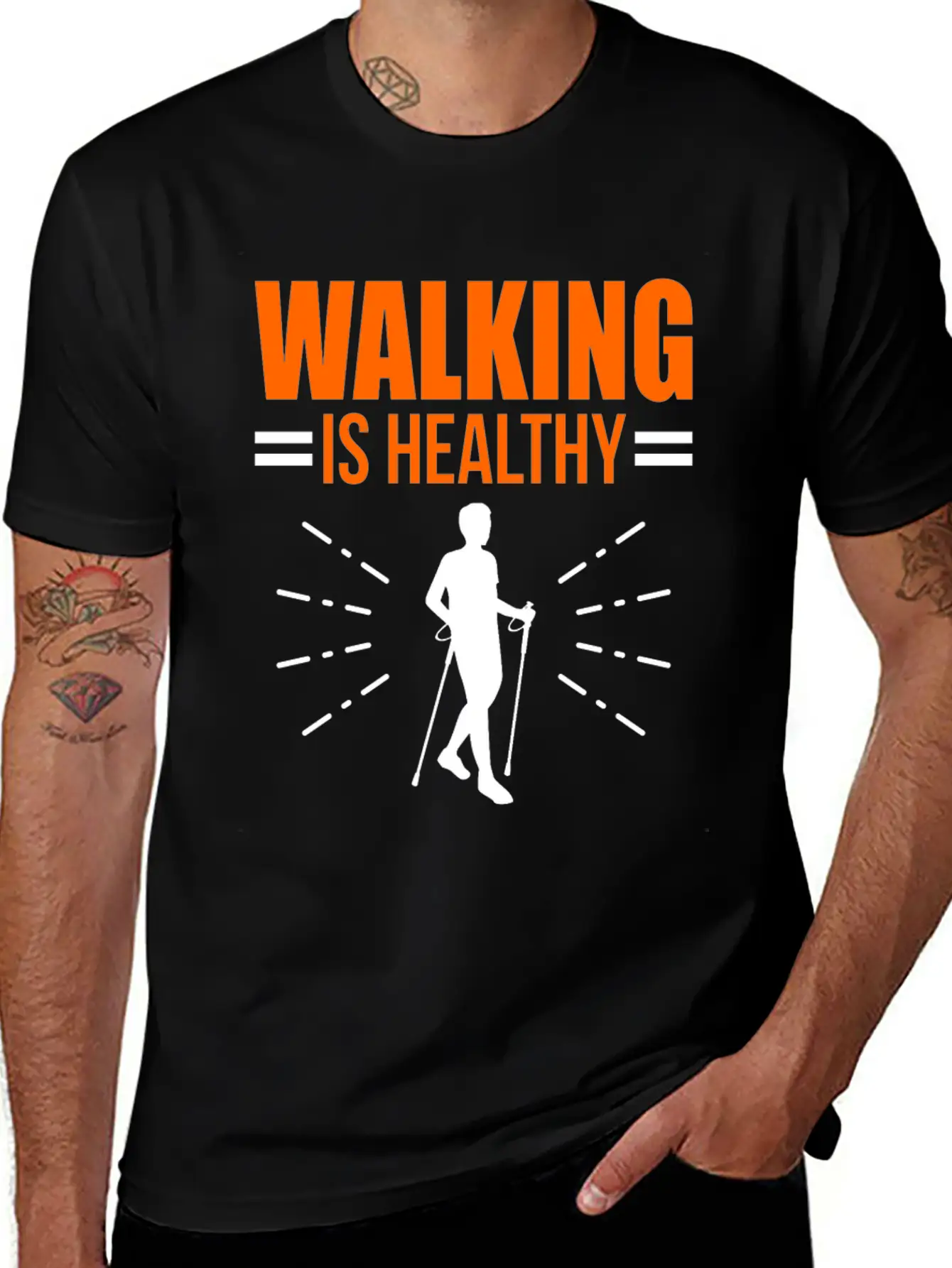 Walking Exercise Healthy Qoute Gift Timeless Short Sleeve Tee – Comfy And Minimalist Design
