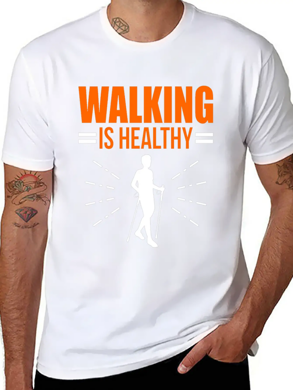 Walking Exercise Healthy Qoute Gift Timeless Short Sleeve Tee – Comfy And Minimalist Design