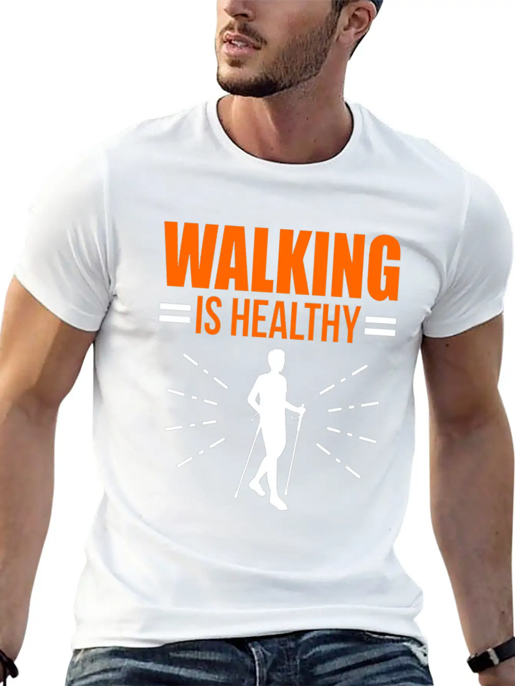 Walking Exercise Healthy Qoute Gift Timeless Short Sleeve Tee – Comfy And Minimalist Design